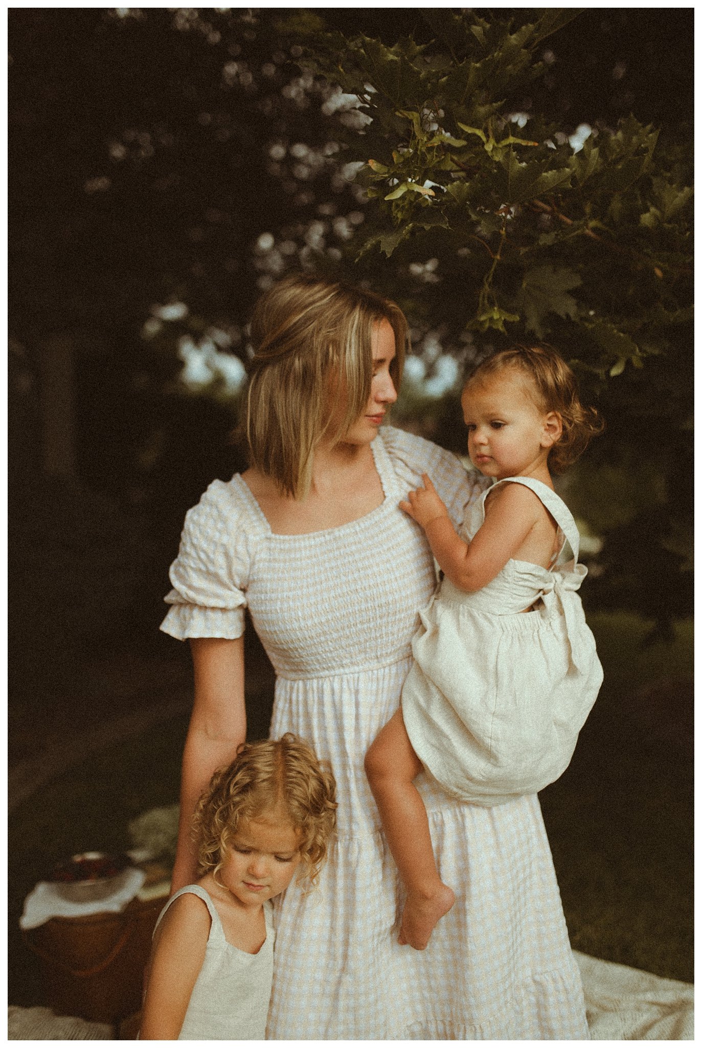 Backyard CottageCore Picnic Motherhood Session in Boise, ID