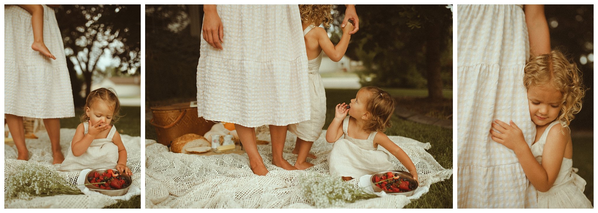 Backyard CottageCore Picnic Motherhood Session in Boise, ID