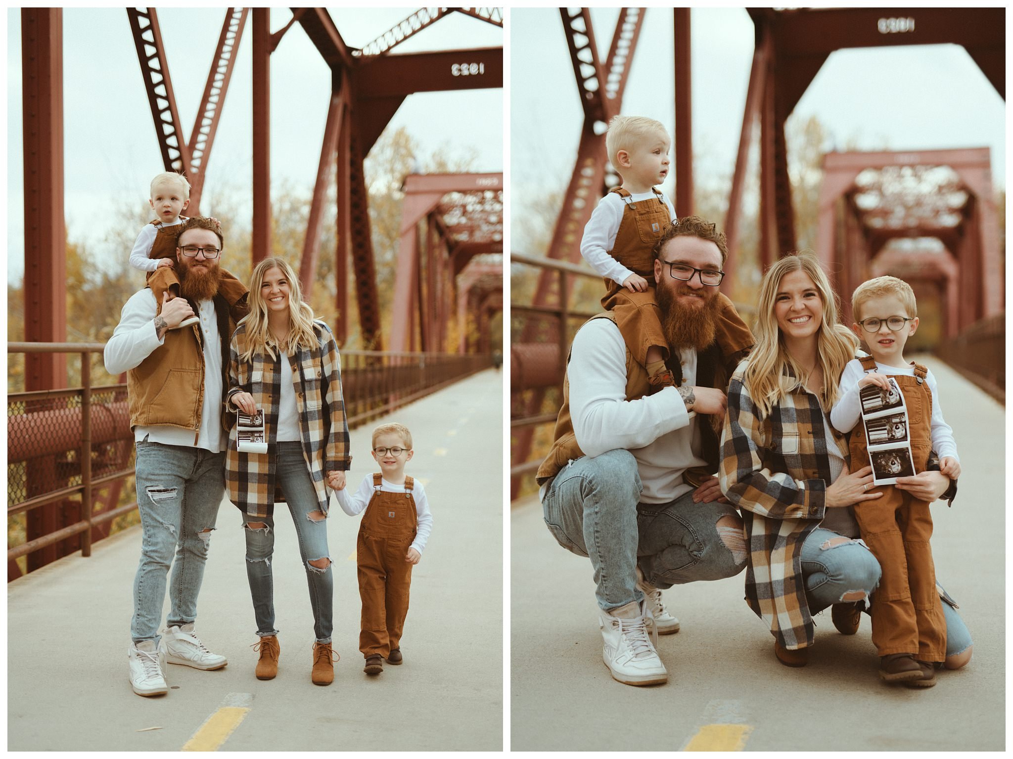 Black Family Fall Family Session and Pregnancy Announcement in Boise, ID at Idaho Fallen Firefighters Memorial Park