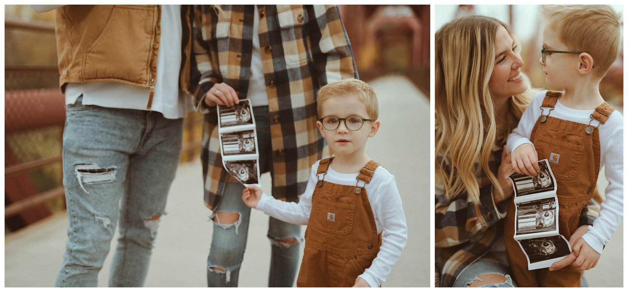 Black Family Fall Family Session and Pregnancy Announcement in Boise, ID at Idaho Fallen Firefighters Memorial Park