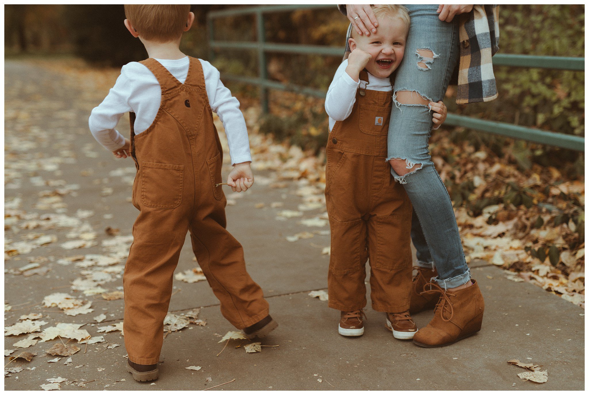 Black Family Fall Family Session and Pregnancy Announcement in Boise, ID at Idaho Fallen Firefighters Memorial Park