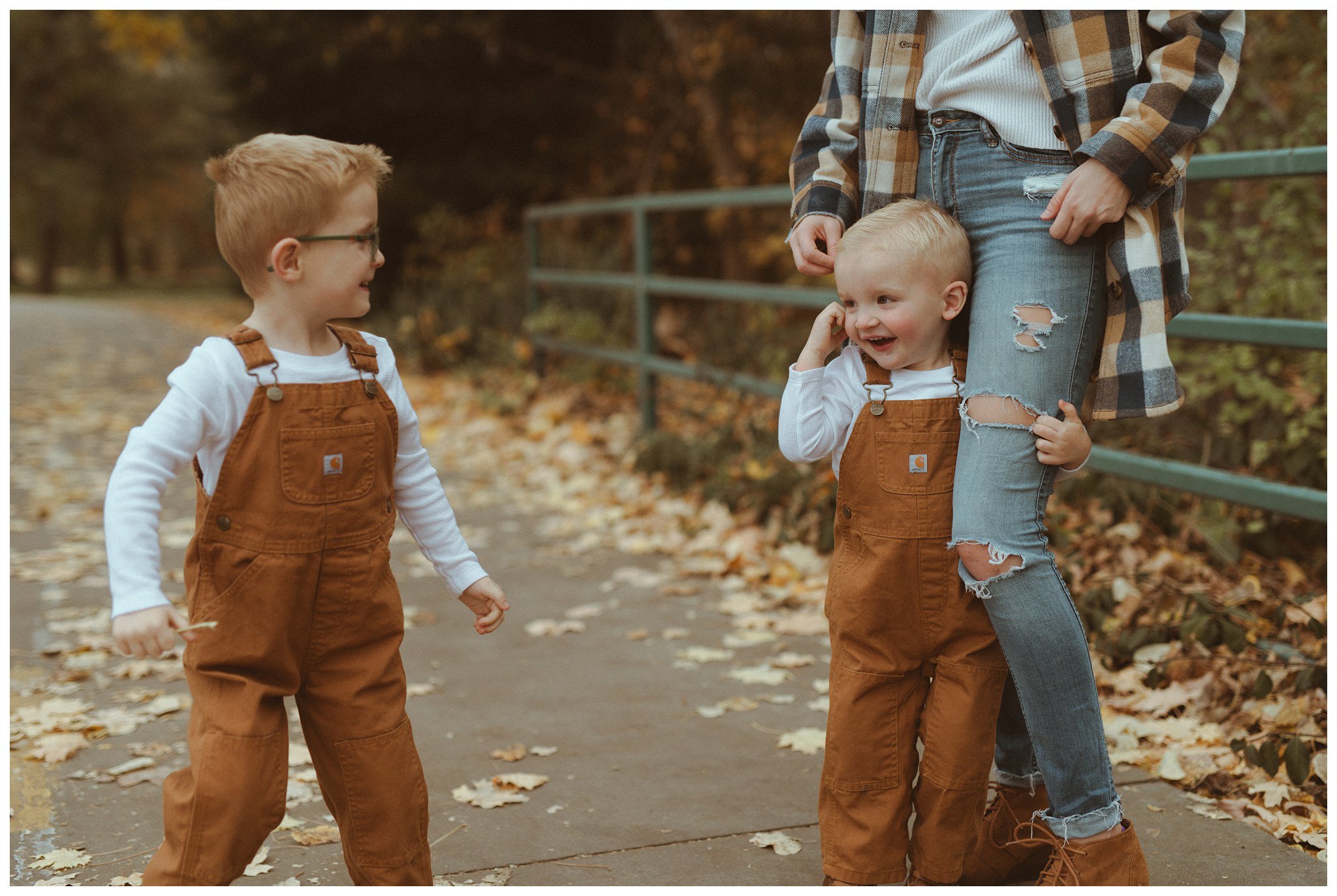 Black Family Fall Family Session and Pregnancy Announcement in Boise, ID at Idaho Fallen Firefighters Memorial Park