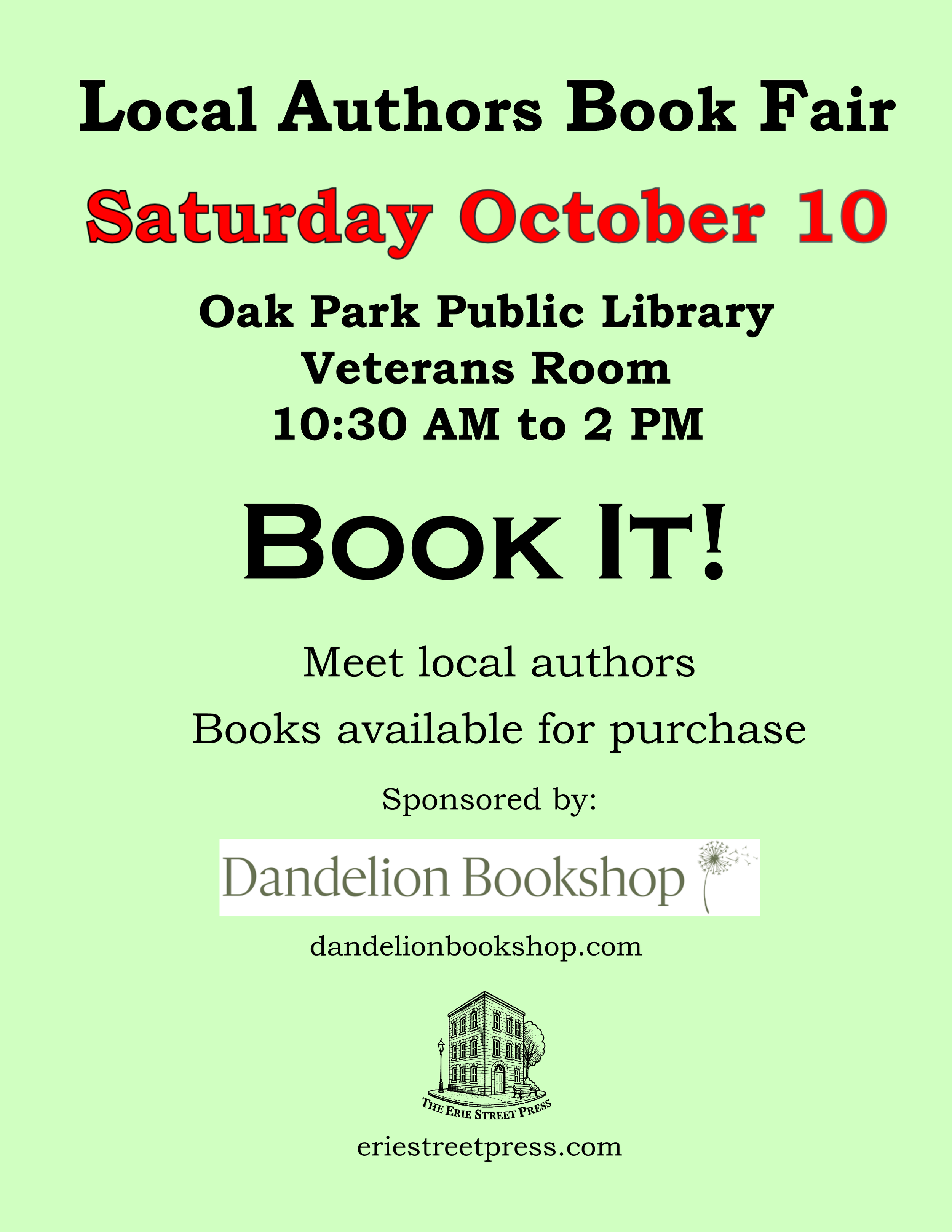 Book It! Local Authors Book Fair