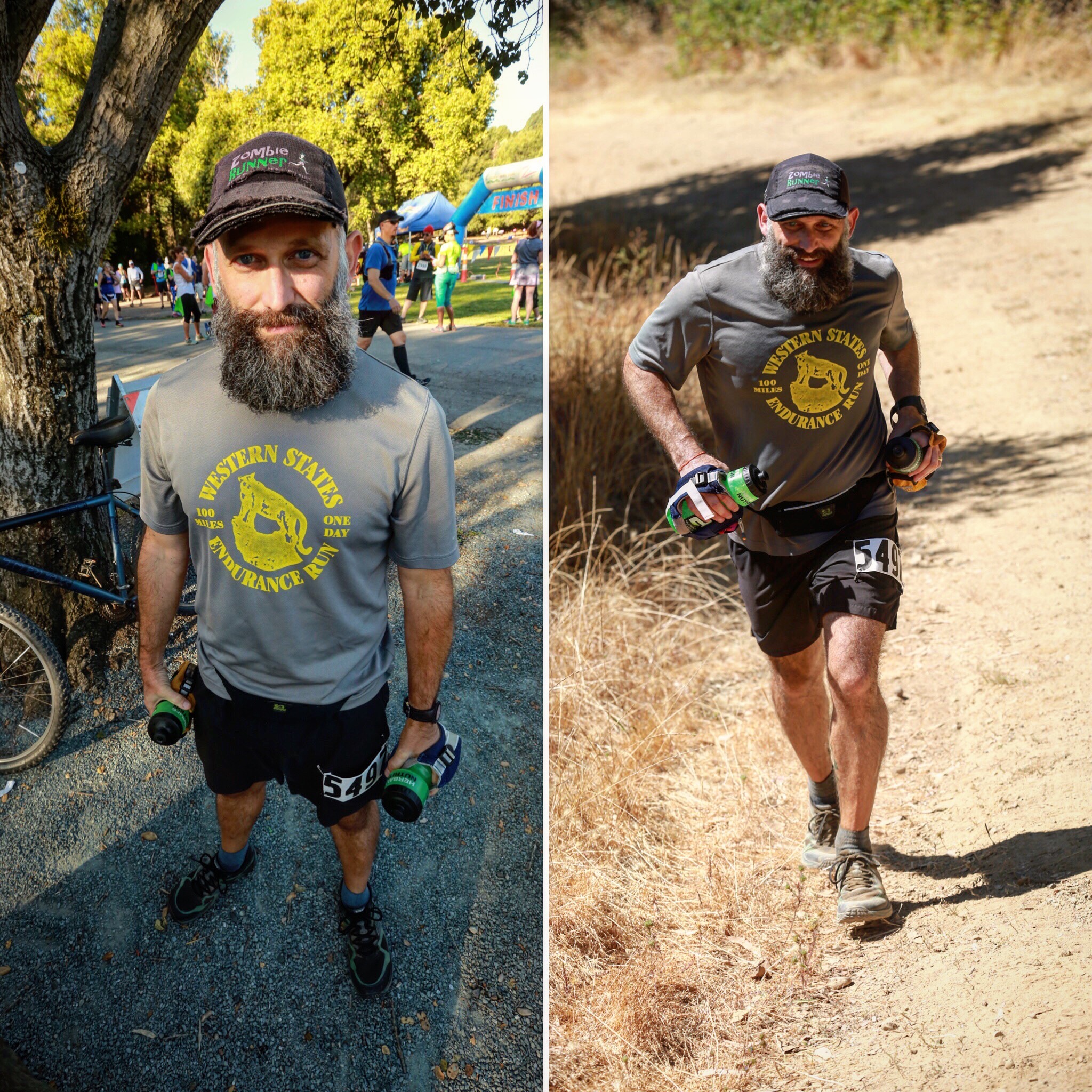 Before and during the Lake Chabot 50k