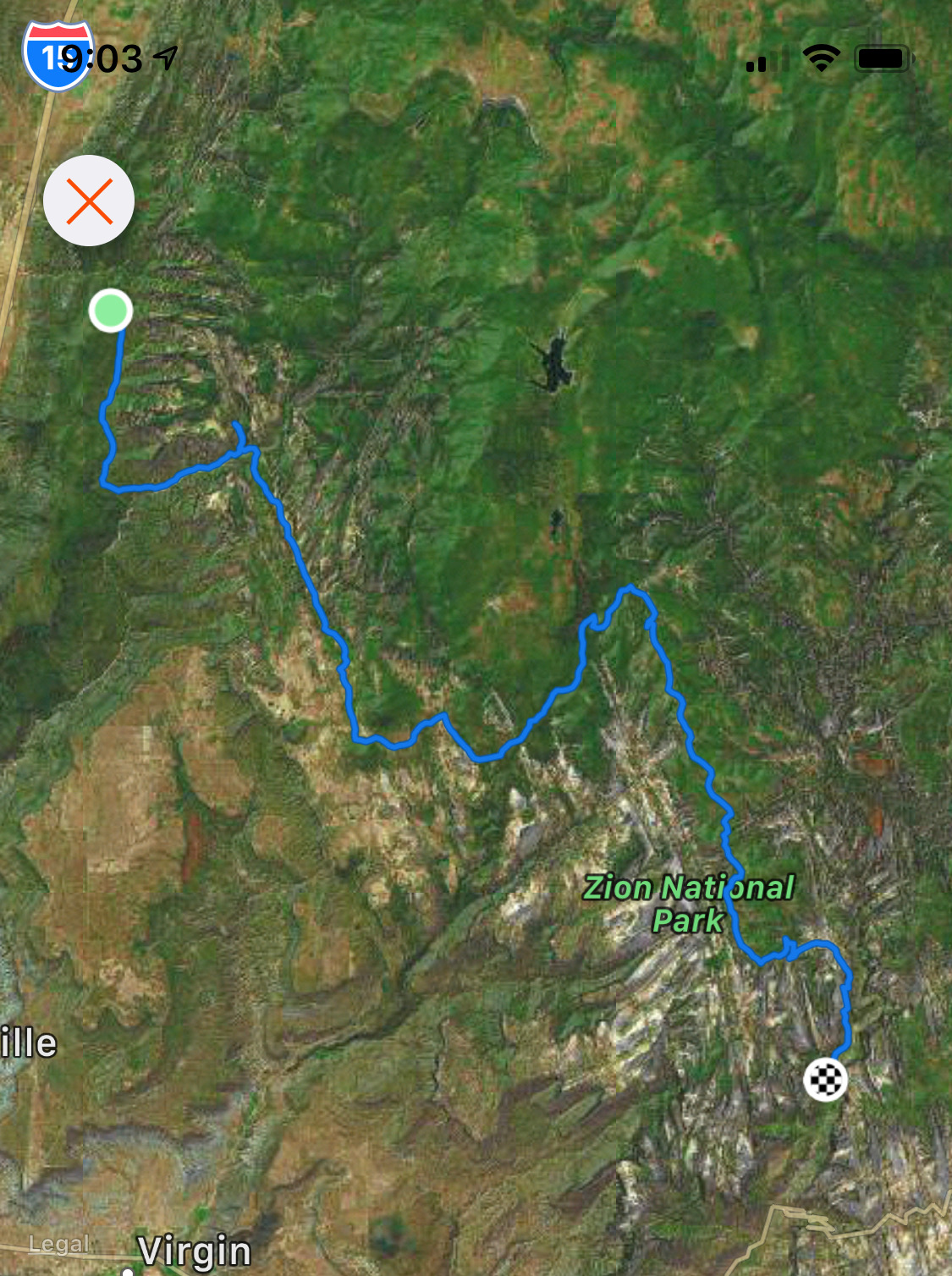 Our 42 mile route (from Strava)