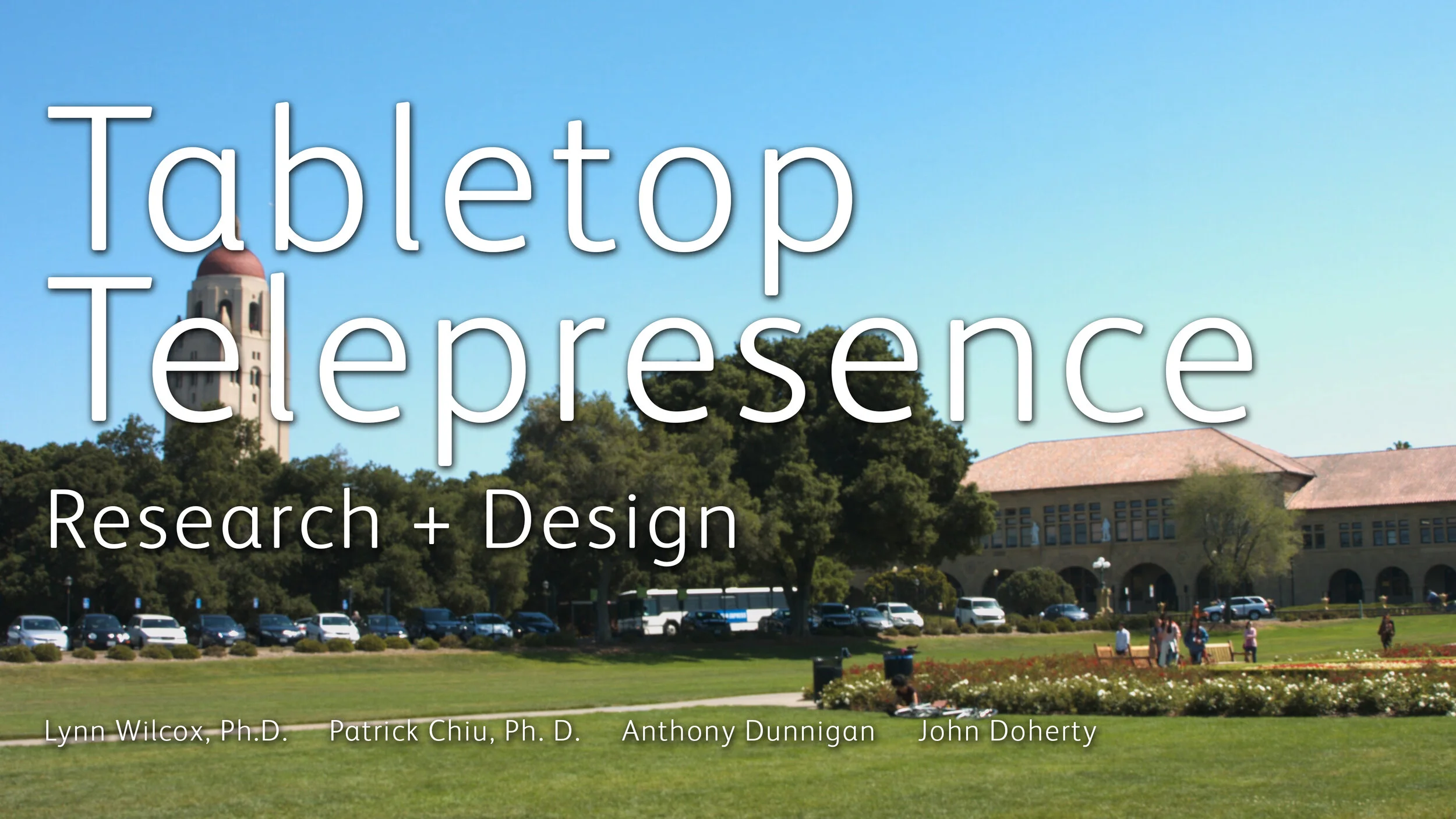 Tabletop Telepresence: Research + Design