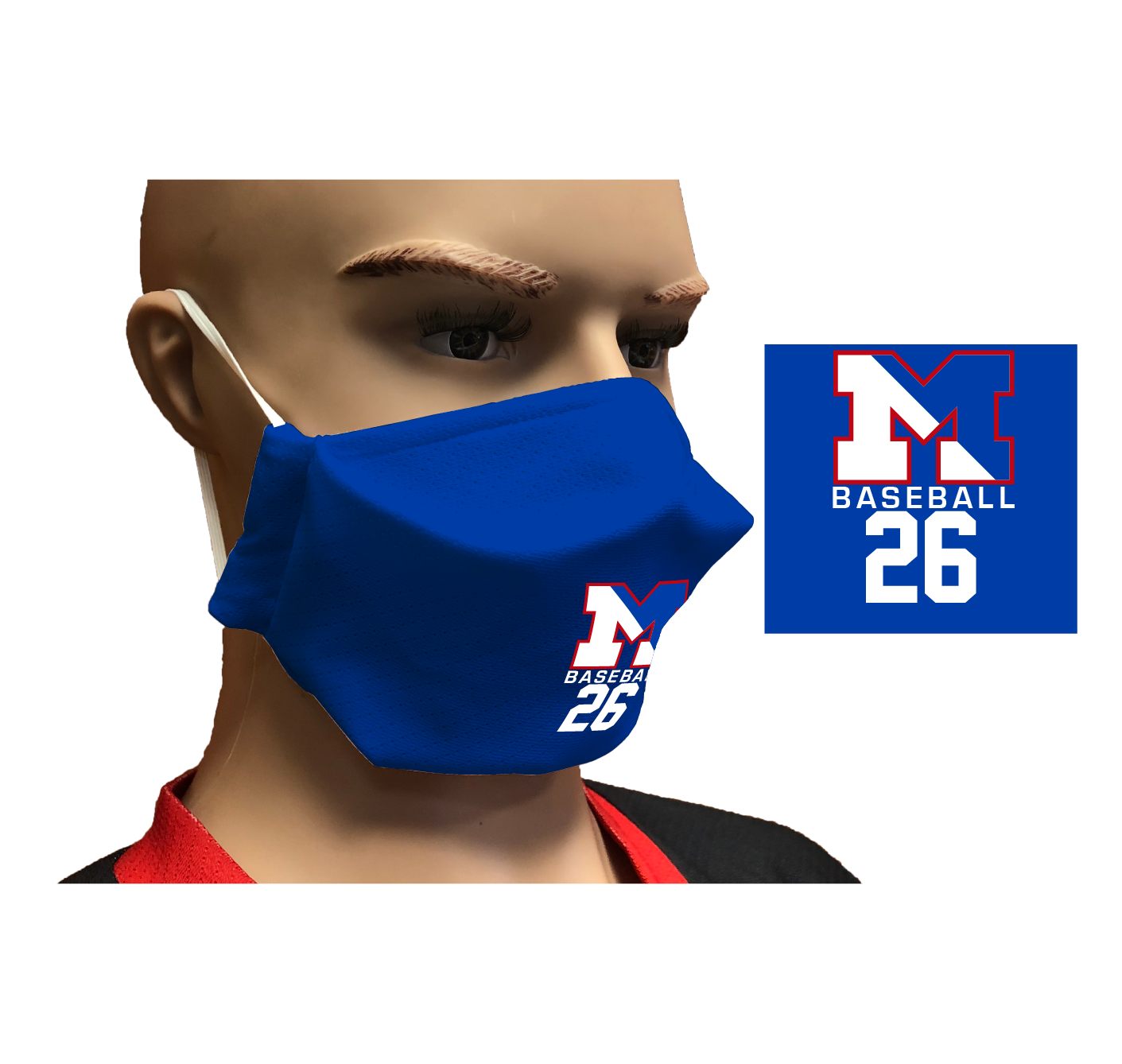 Mask: Montclair Baseball with Number