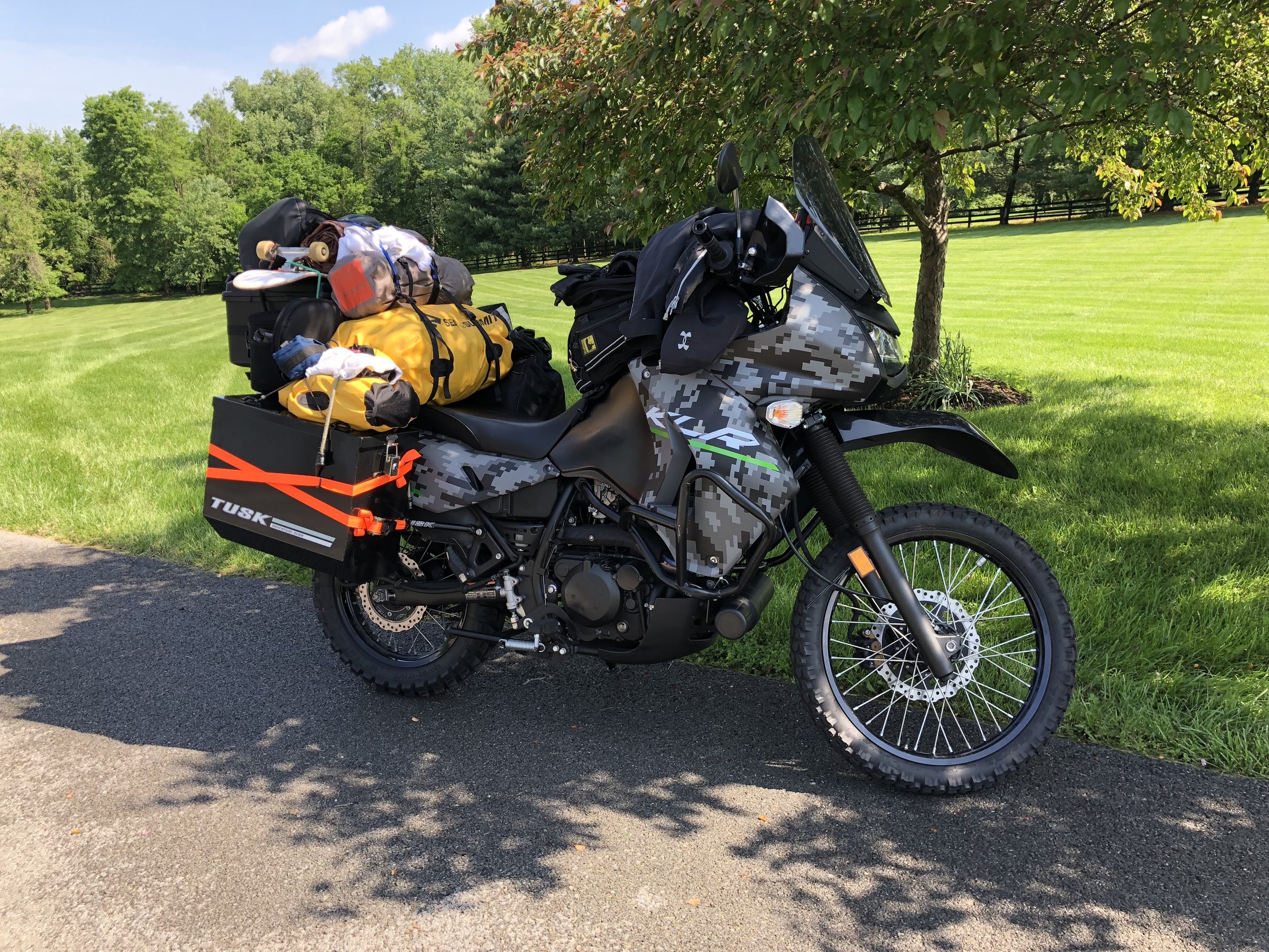  KLR packed and ready to go 