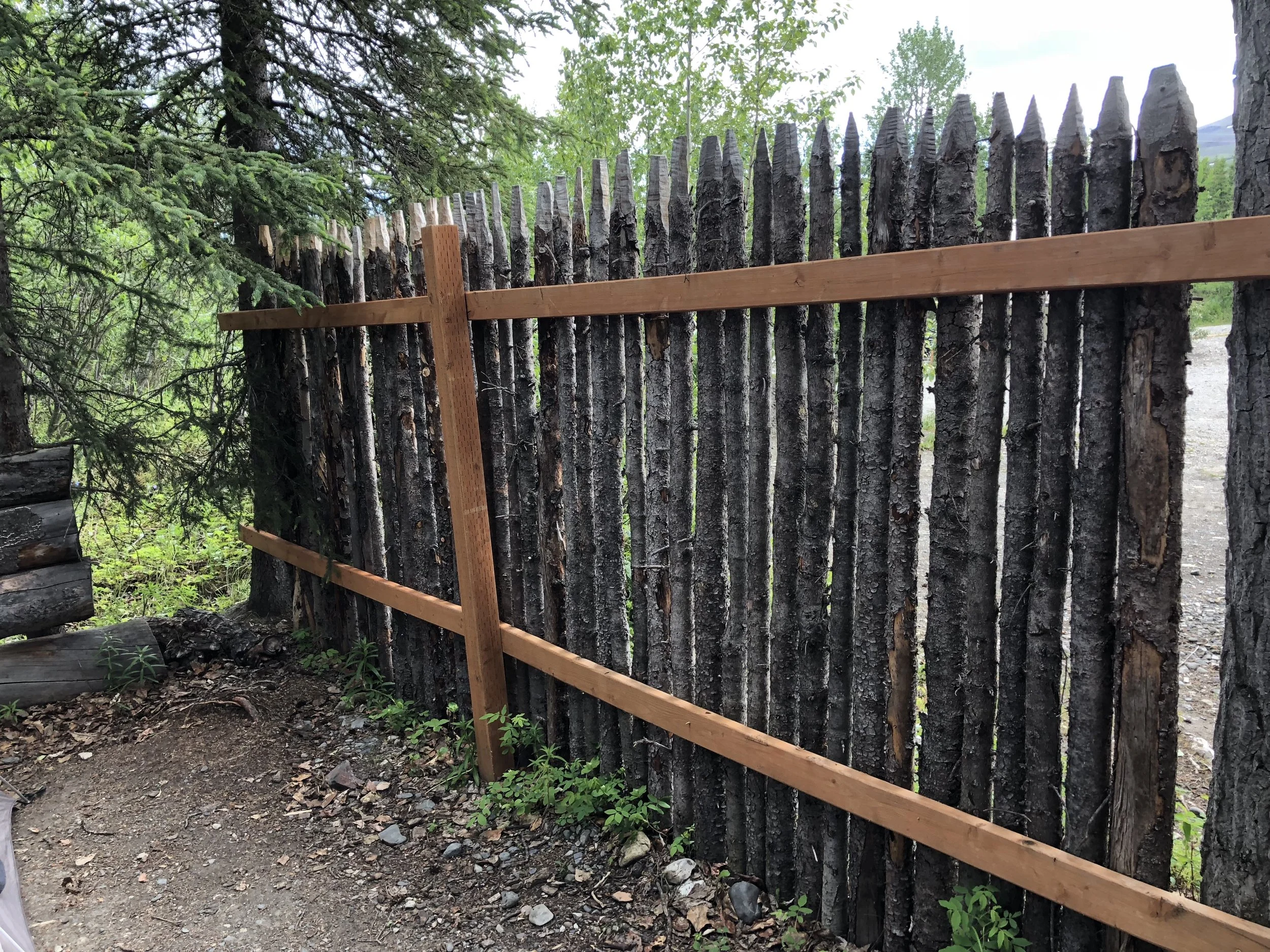 Campground fence for tent spots 