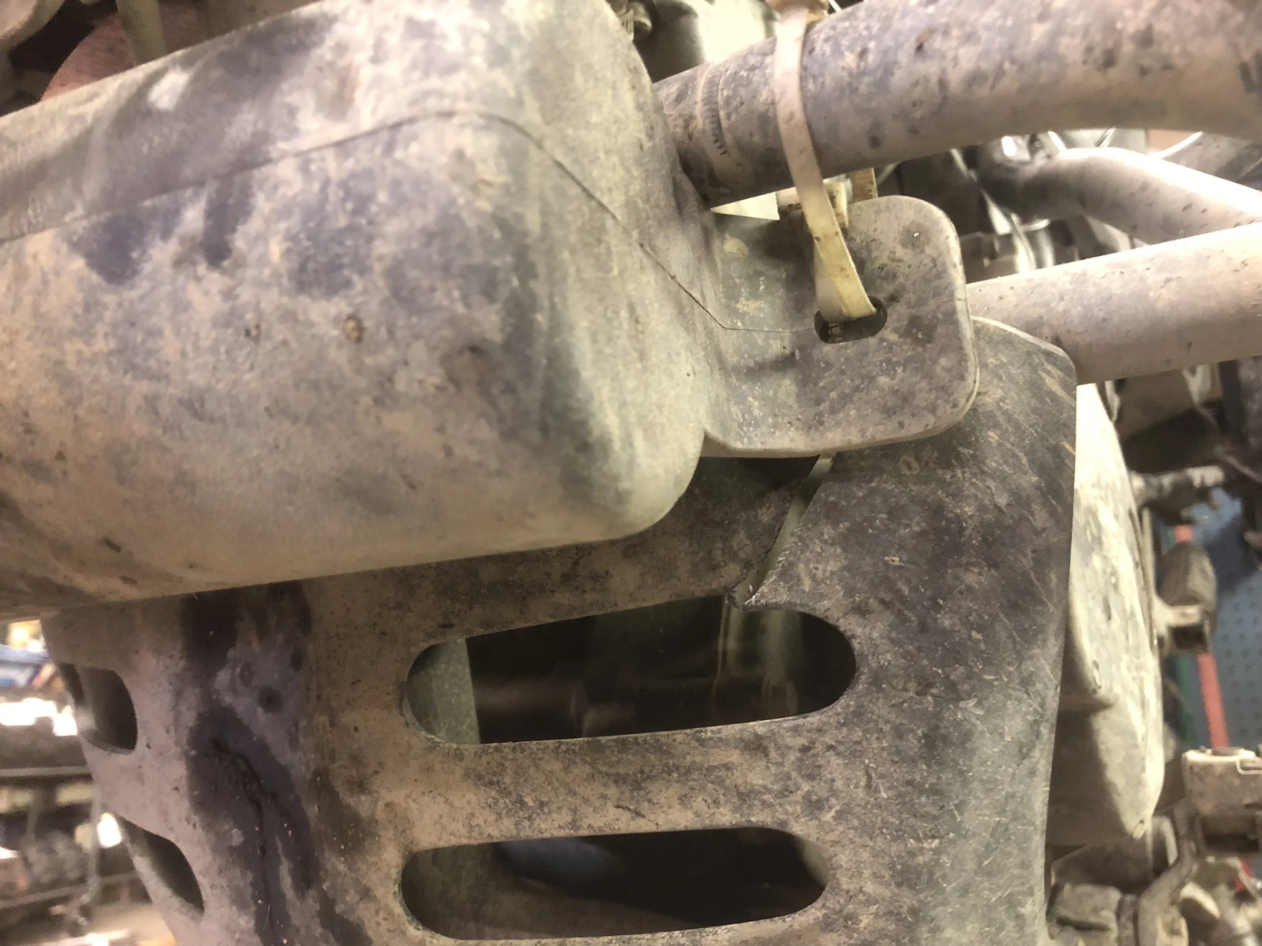 Cracked the skid plate in the car crash