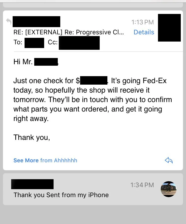  Insurance came through  