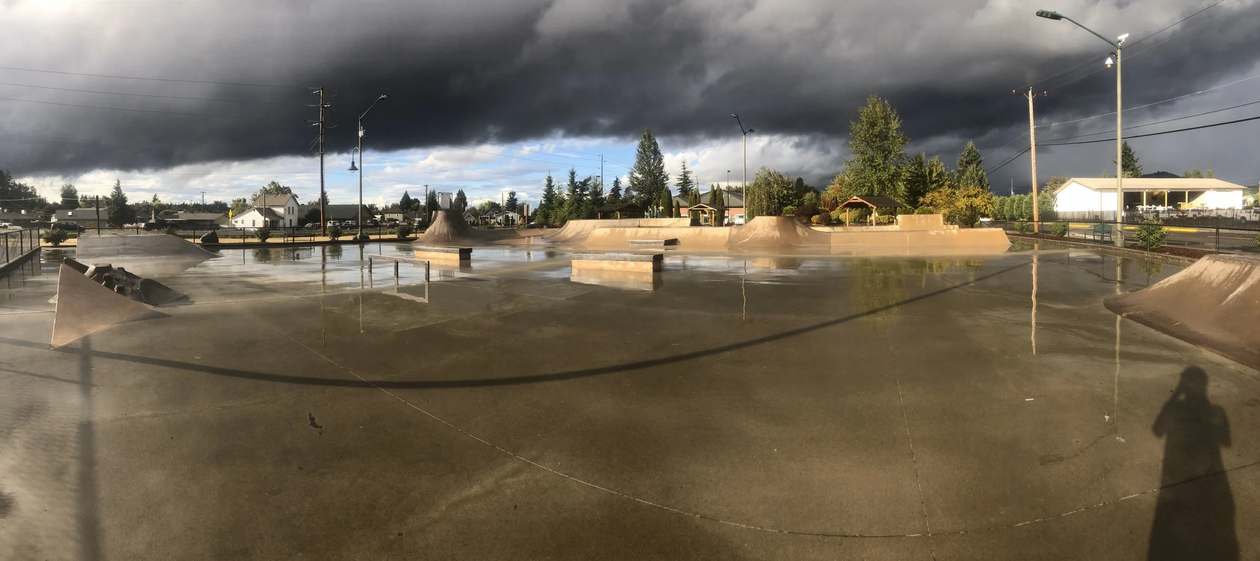  Thunderstorm rolling in  Monroe Skatepark 