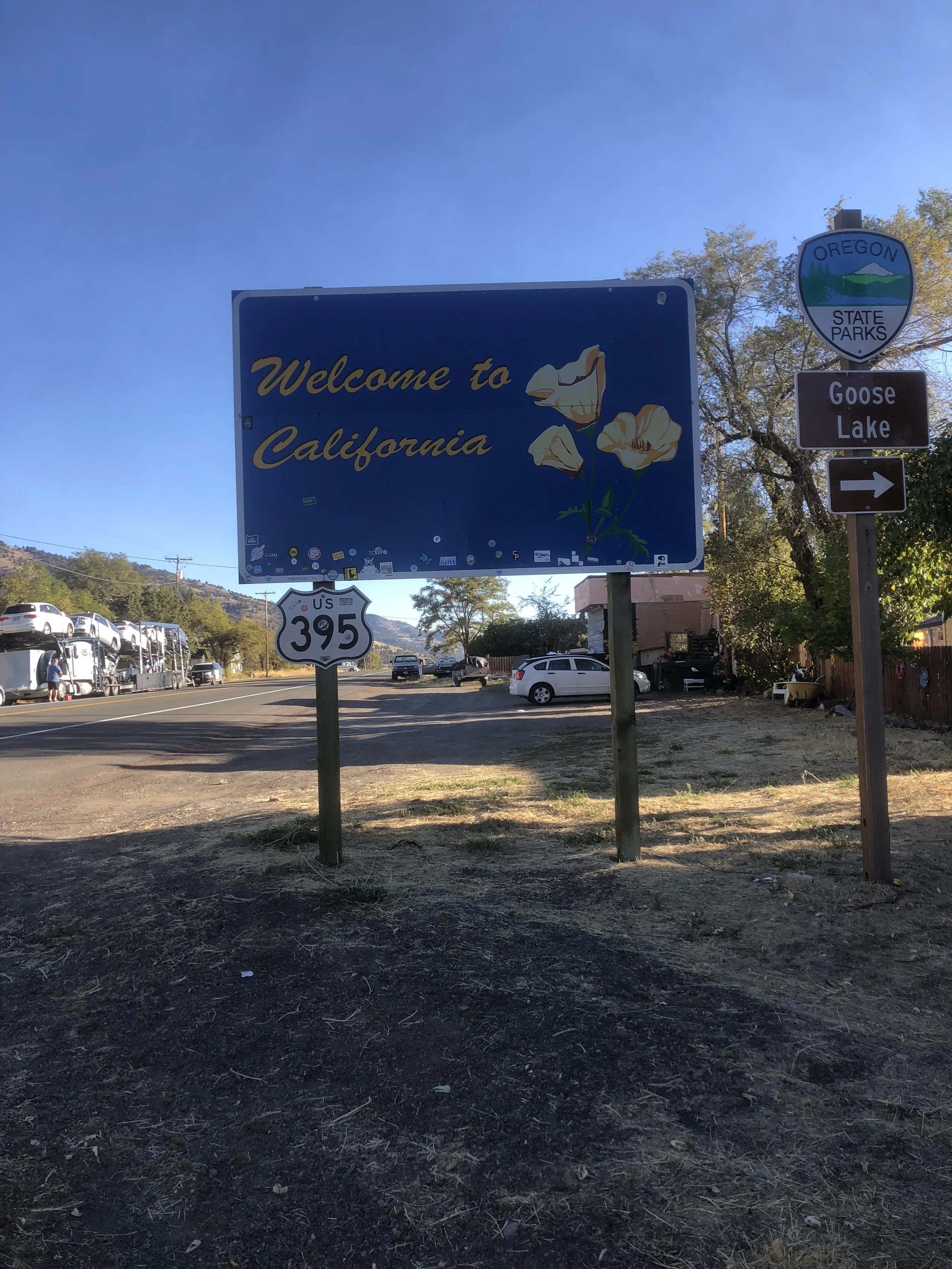  Back through California  