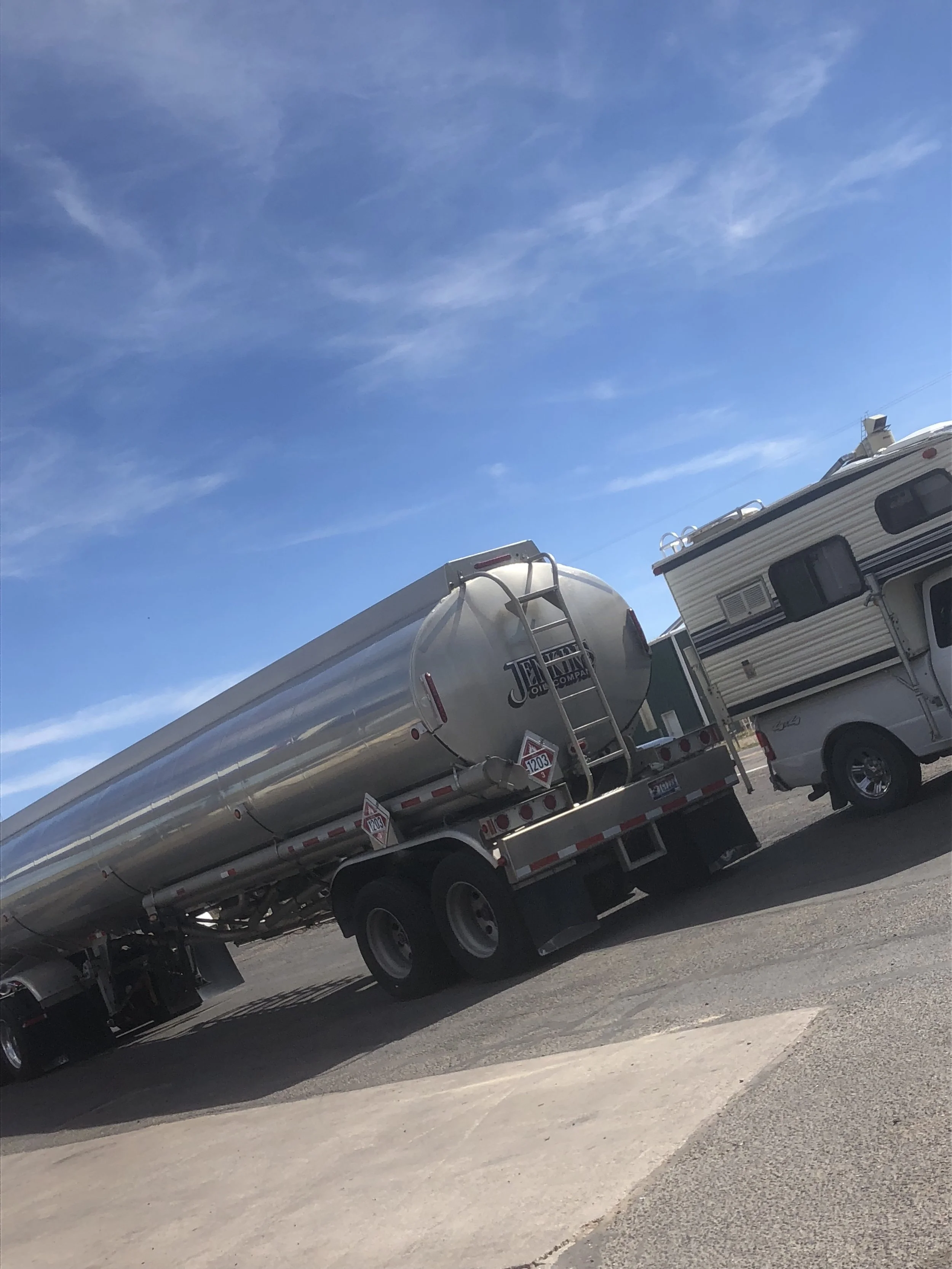  This truck almost hit the camper 