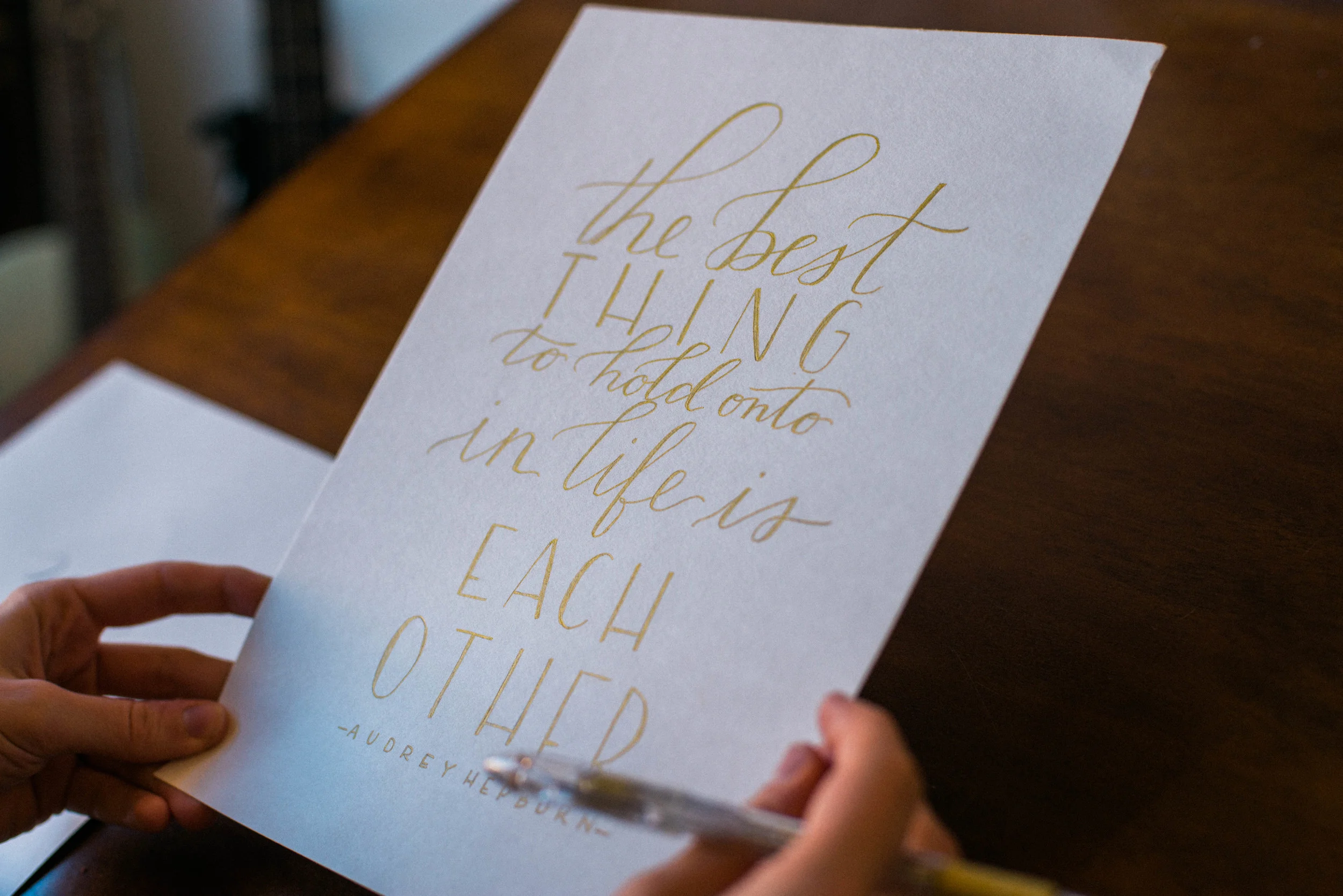 Calligraphy by: Ginger Swan of Swan Lindsey Lettering