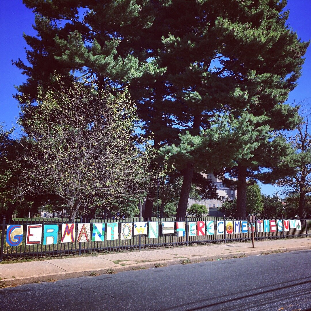 Germantown Here Comes the Sun - reclaimed campaign sign fence installation