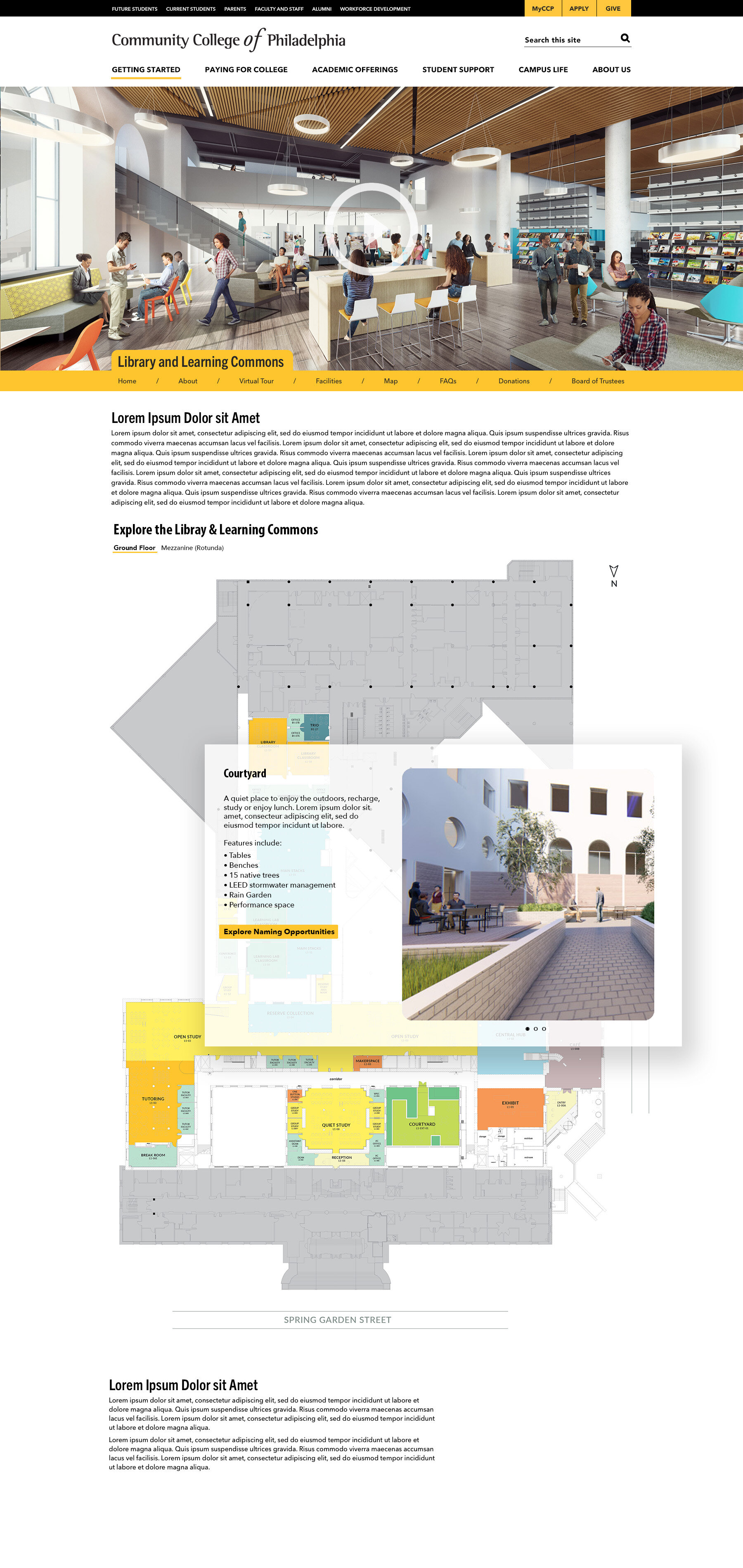 CCP Library & Learning Commons Site Wireframe (in development) 2