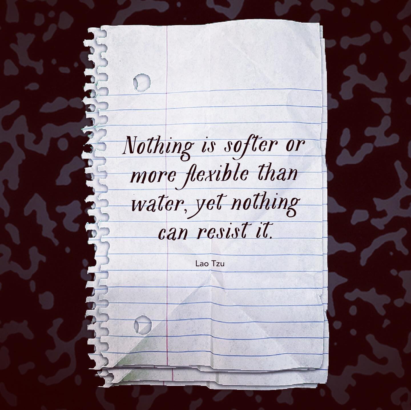 ✨&ldquo;Nothing is softer or more flexible than water, yet nothing can resist it.&rdquo;✨ Lao Tzu