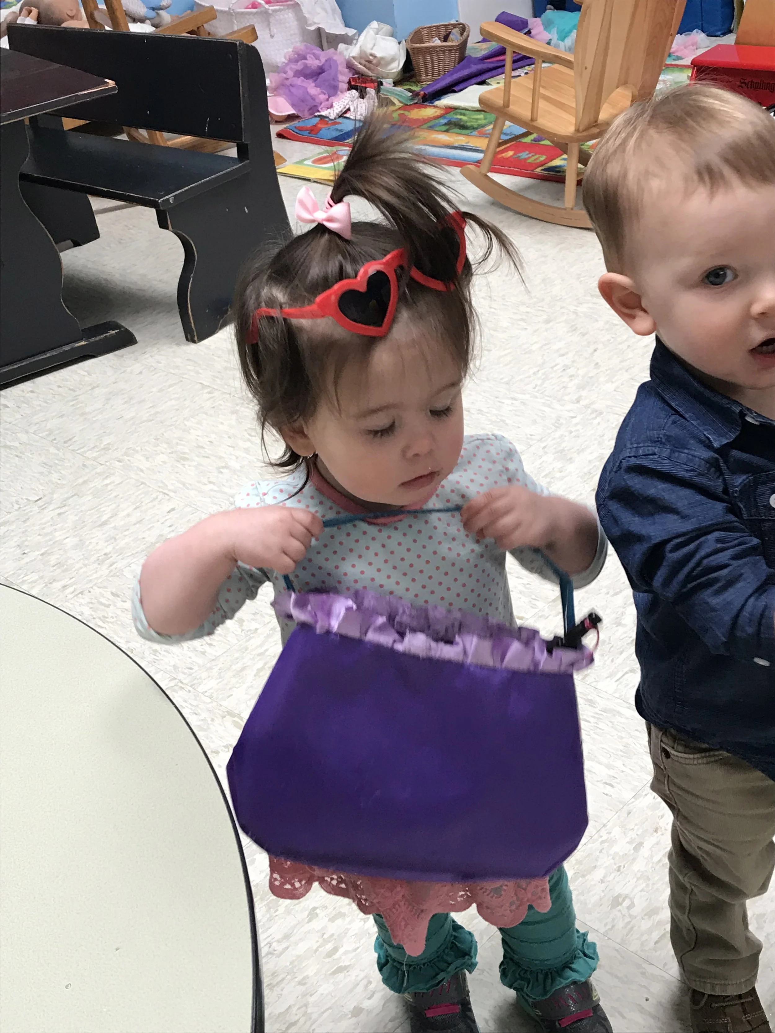 Loving the purse and glasses, Nora!