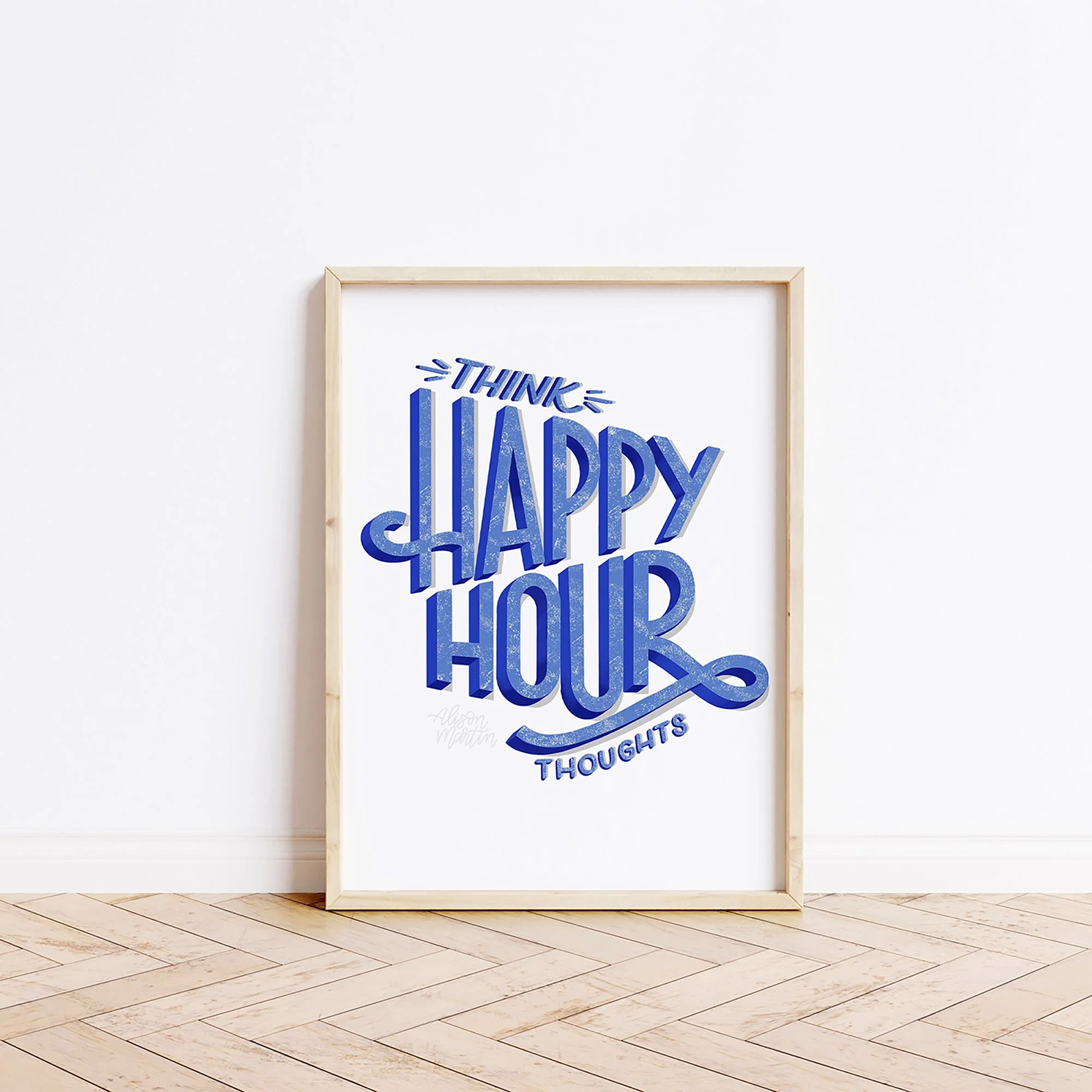 Happy Hour Watercolour Art Print 9 x 12