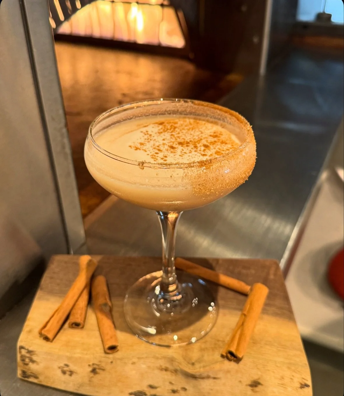 Seasonal inspiration continues to fulfill a connection to crafting cocktails. It started with our Sauvignon Blanc grapes, we used the skins to create a lovely and aromatic simple syrup, transpiring into this lovely, creamy, Spiced Rum Chata. Fall is 