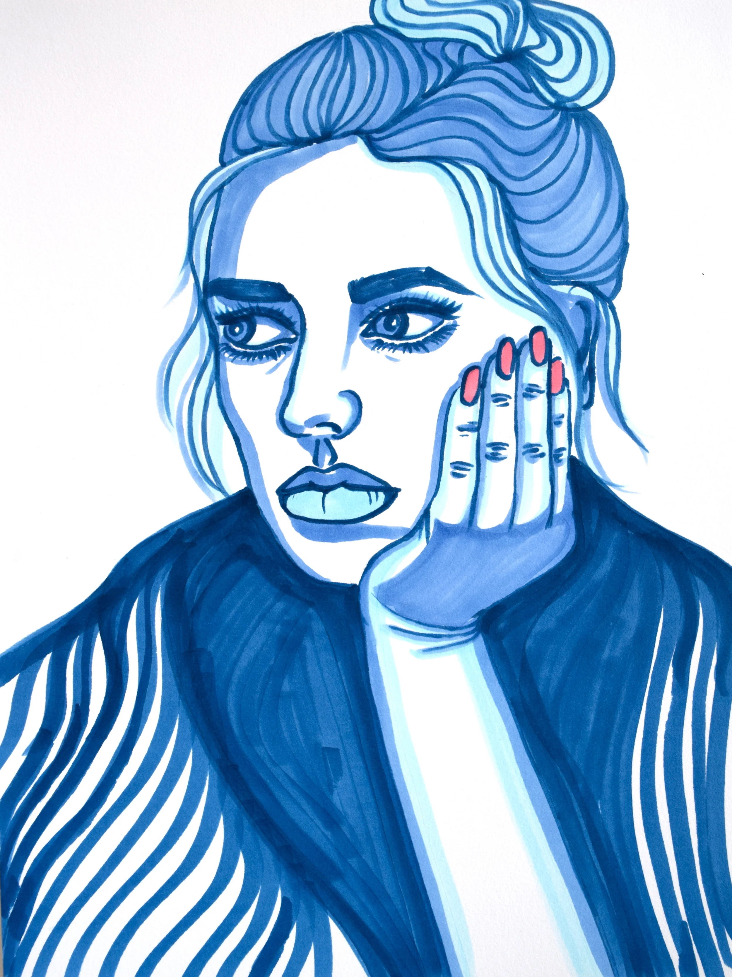 Miss Winter - copic markers, 2015
