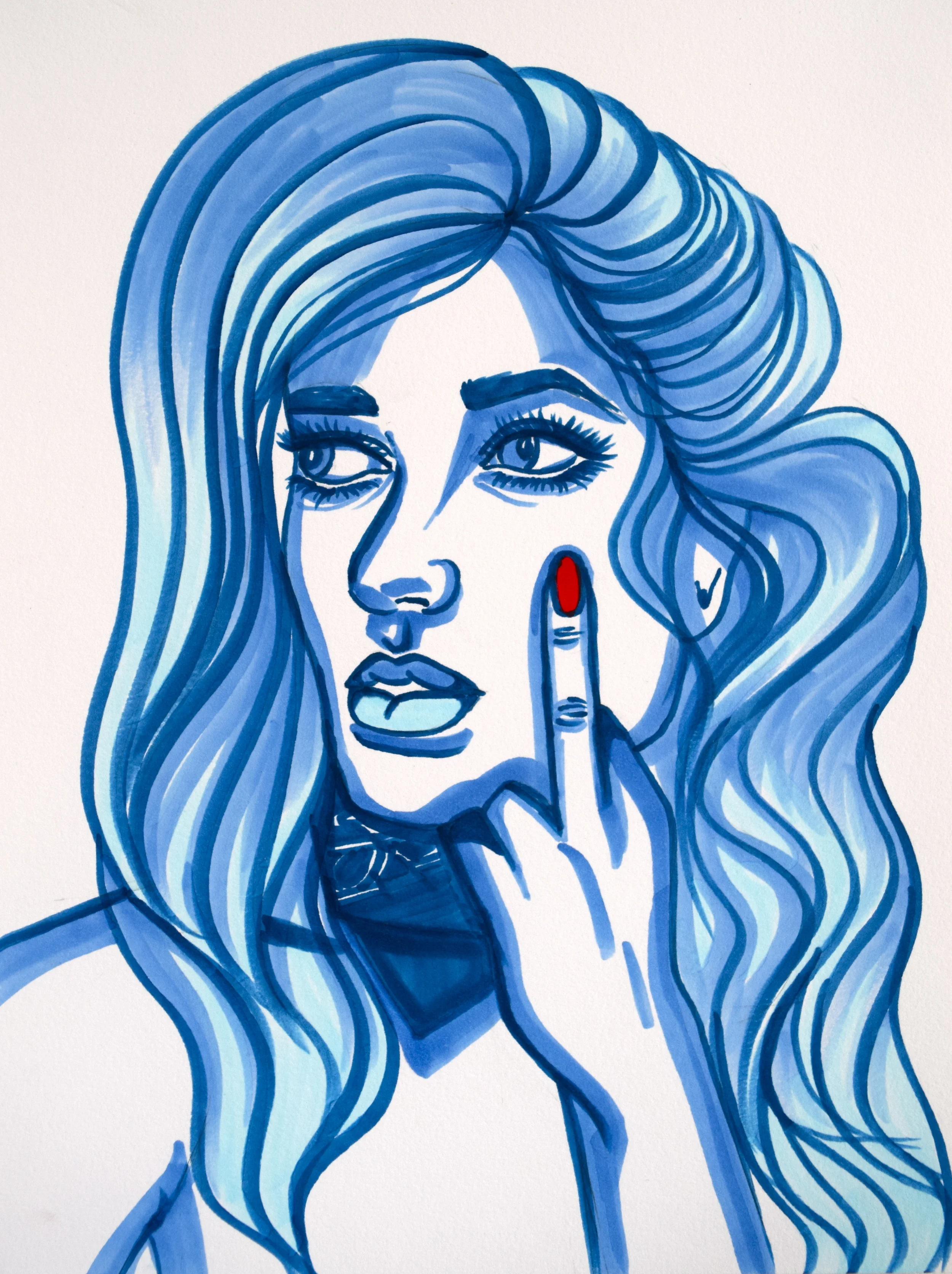 Fuk It - copic markers, 2015