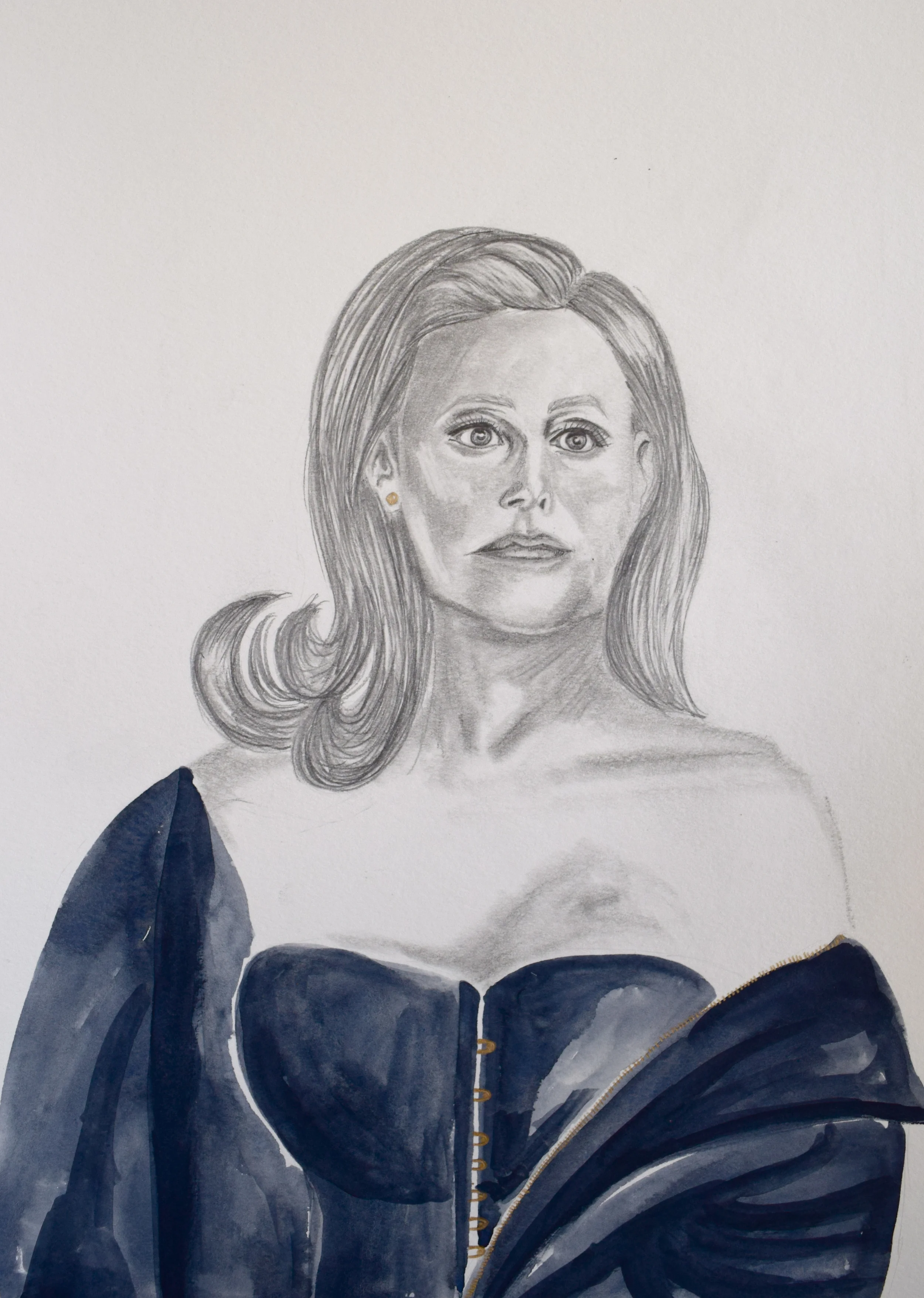 Caitlyn Jenner, graphite and watercolor - 2015