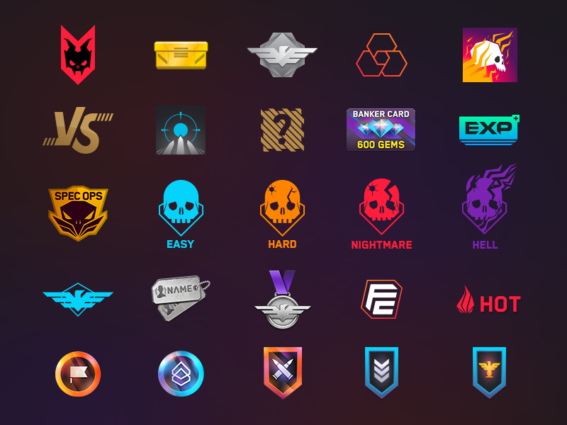 Collection of Icons designed for Rival Fire
