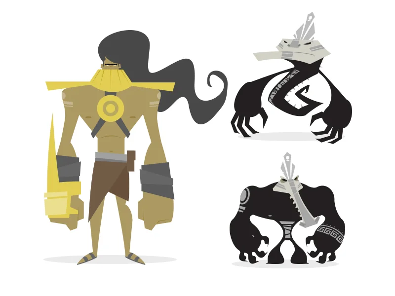 Character designs for a mobile game