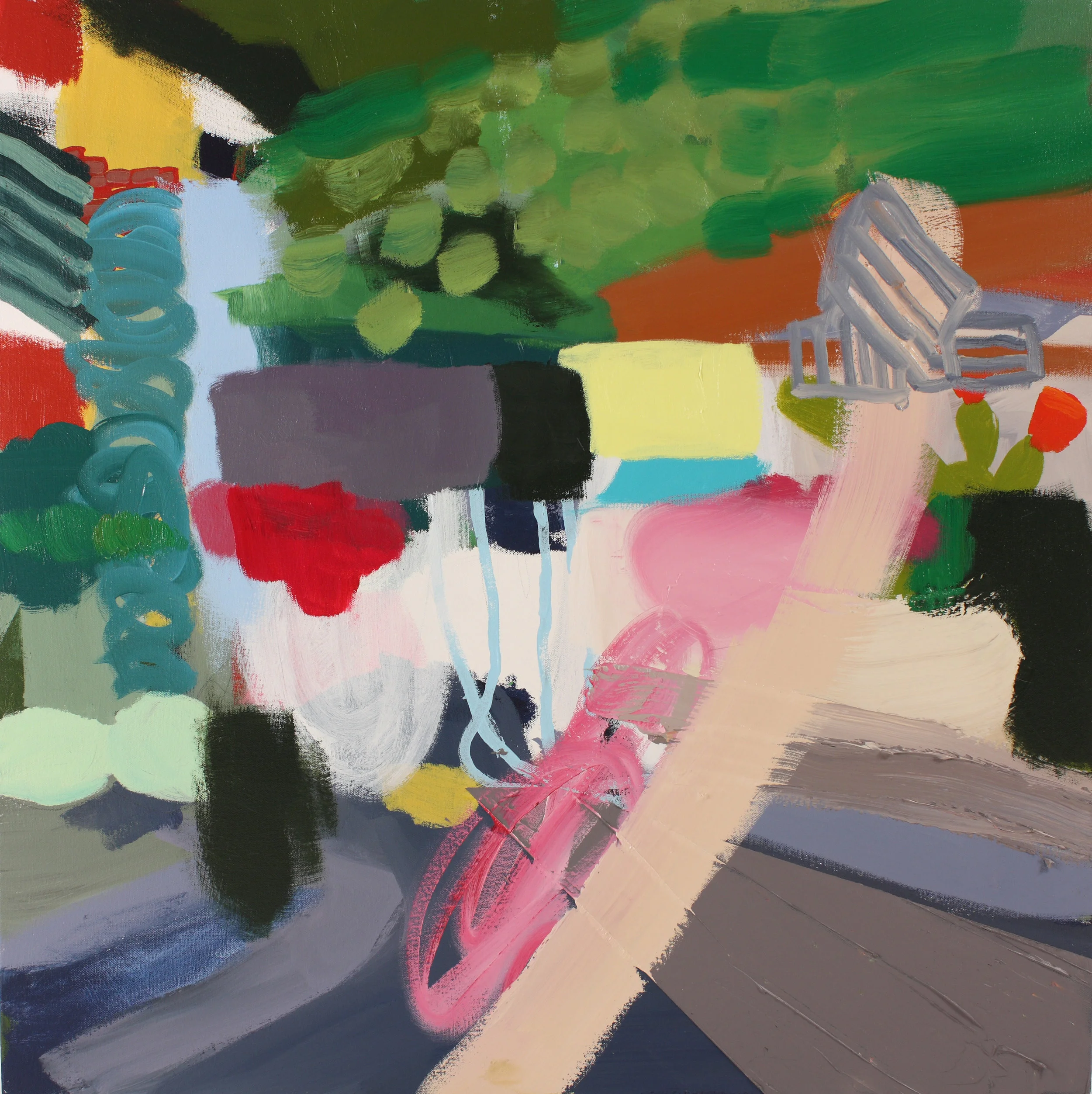 "For why should I be like one who is veiled beside the flocks of your companions?" 2009. Oil on canvas, 30 x 30 inches