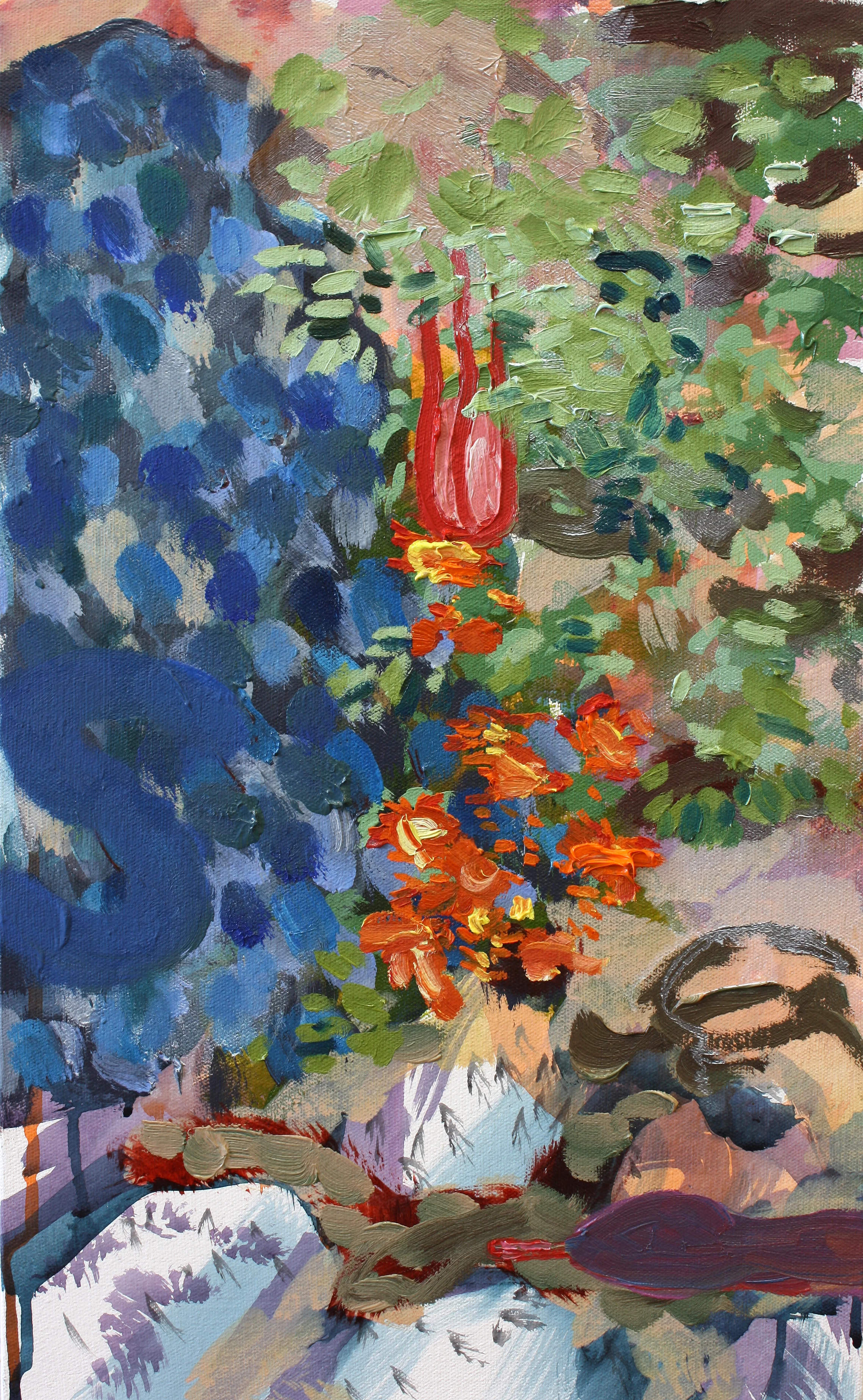 Yosemite Wildflowers 4 (Lick), 2014. Oil and acrylic on canvas, 19 x 12 inches