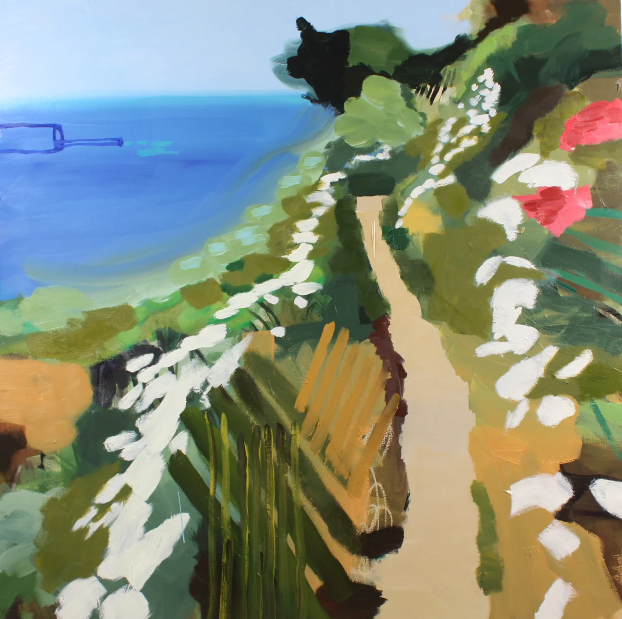 Arise, my love, my fair one. Now the winter has past, the rain over and gone, 2010. Oil and acrylic on canvas, 50 x 50 inches