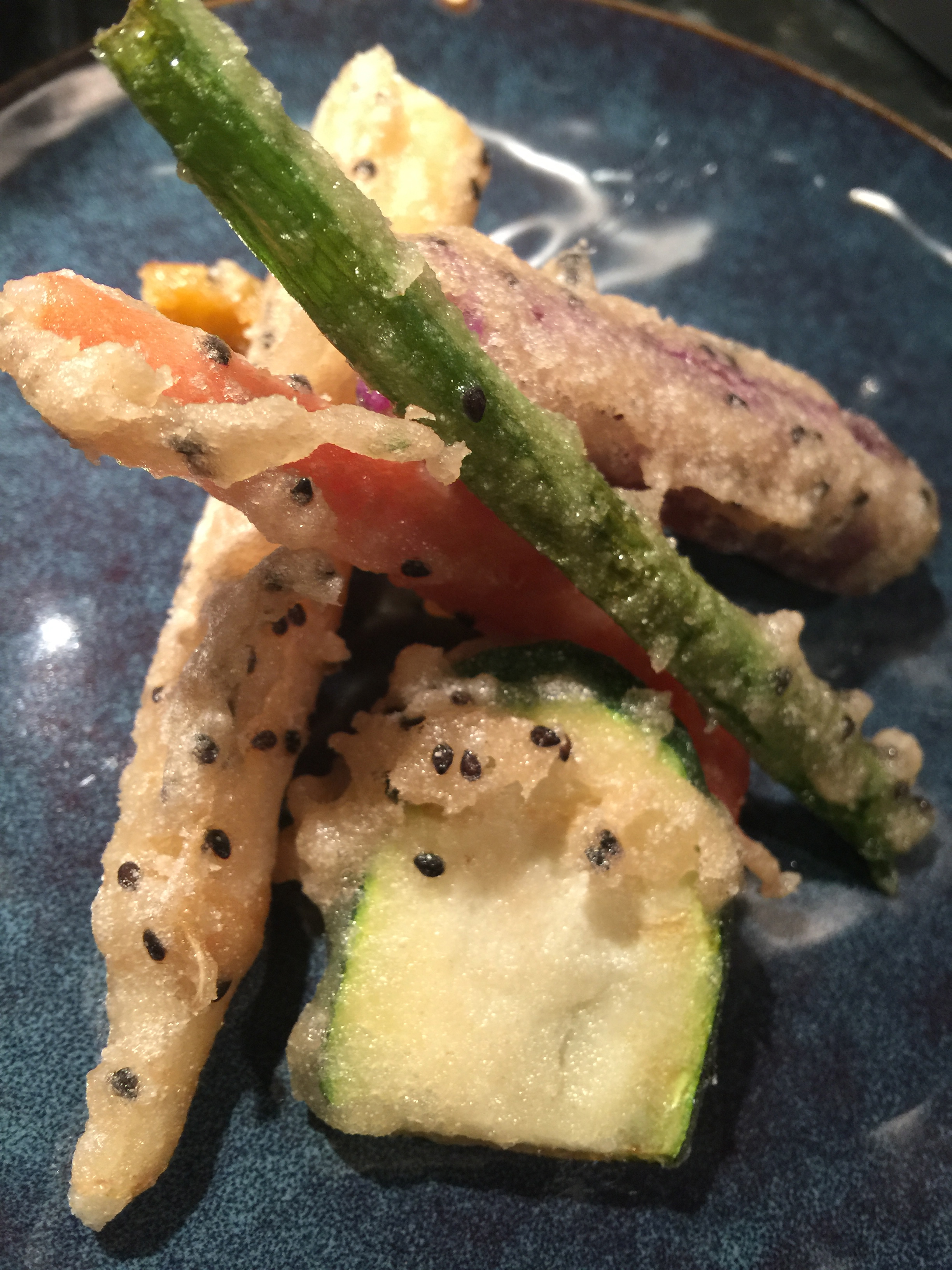 black sesame tempura