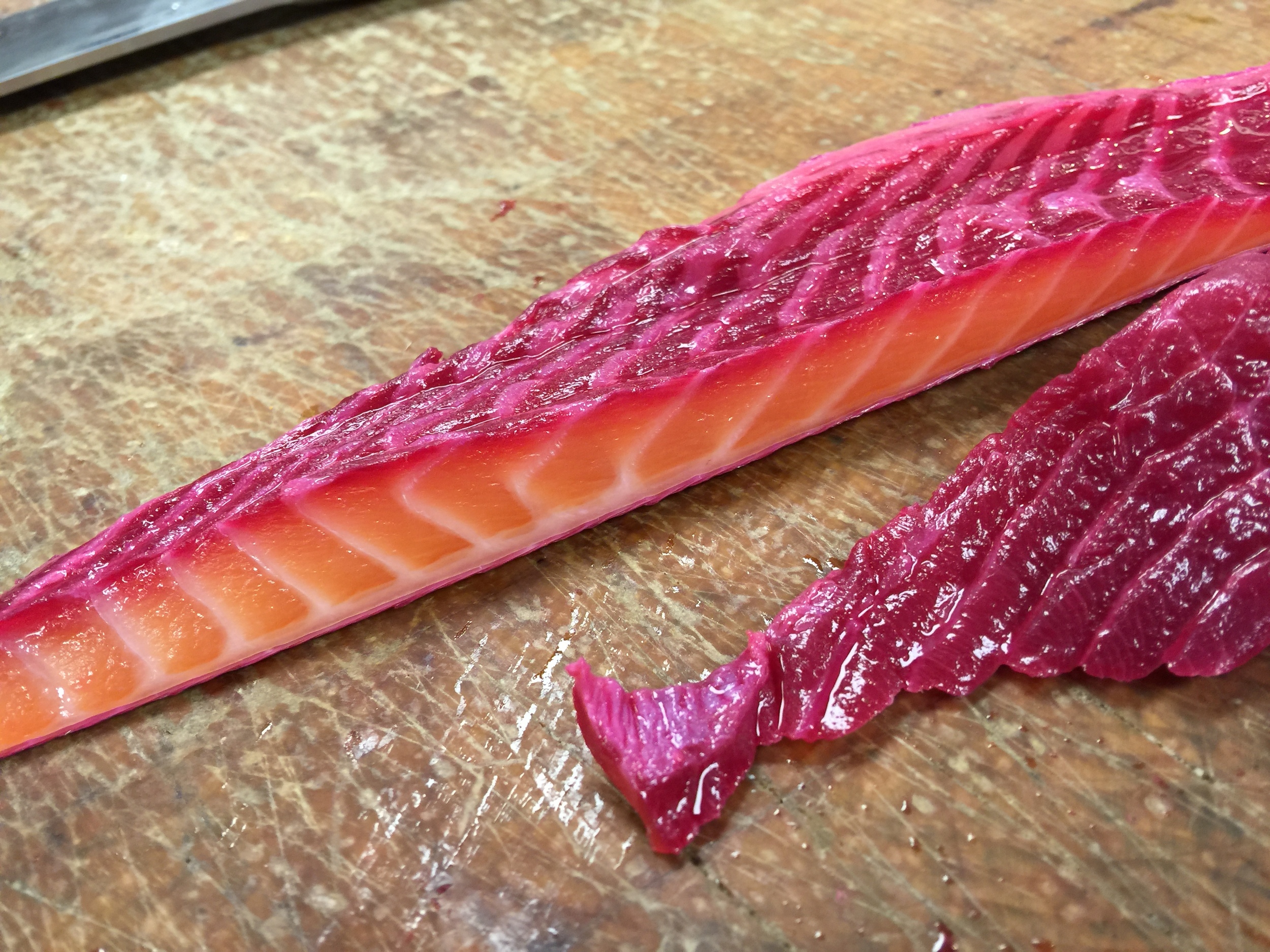 beet cured salmon