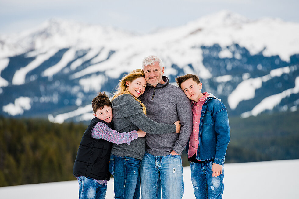 Snowcapped mountain Boulder CO Family Photographer Christina Kiffney