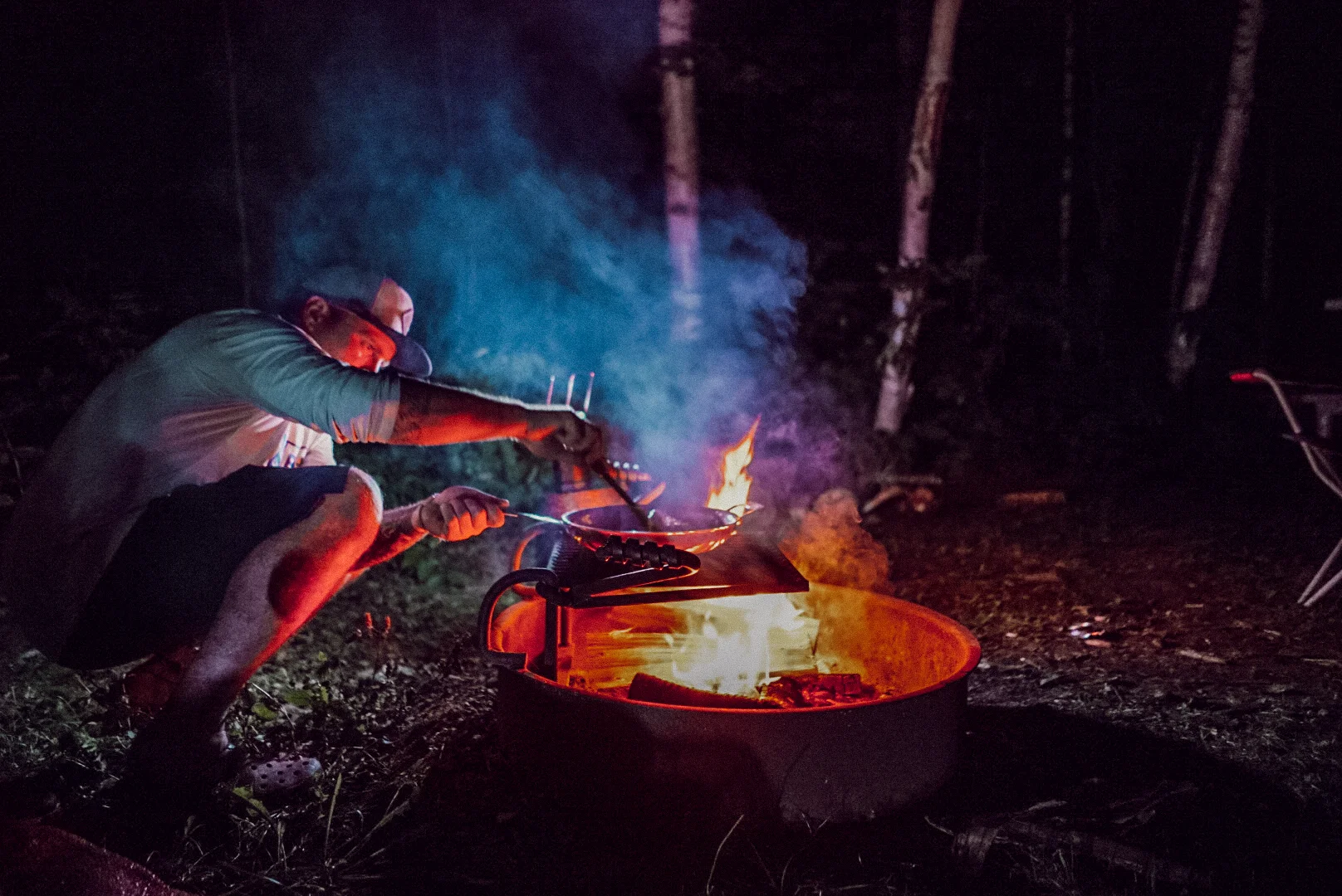 Every ATV trip is followed by camping & campfire feast!