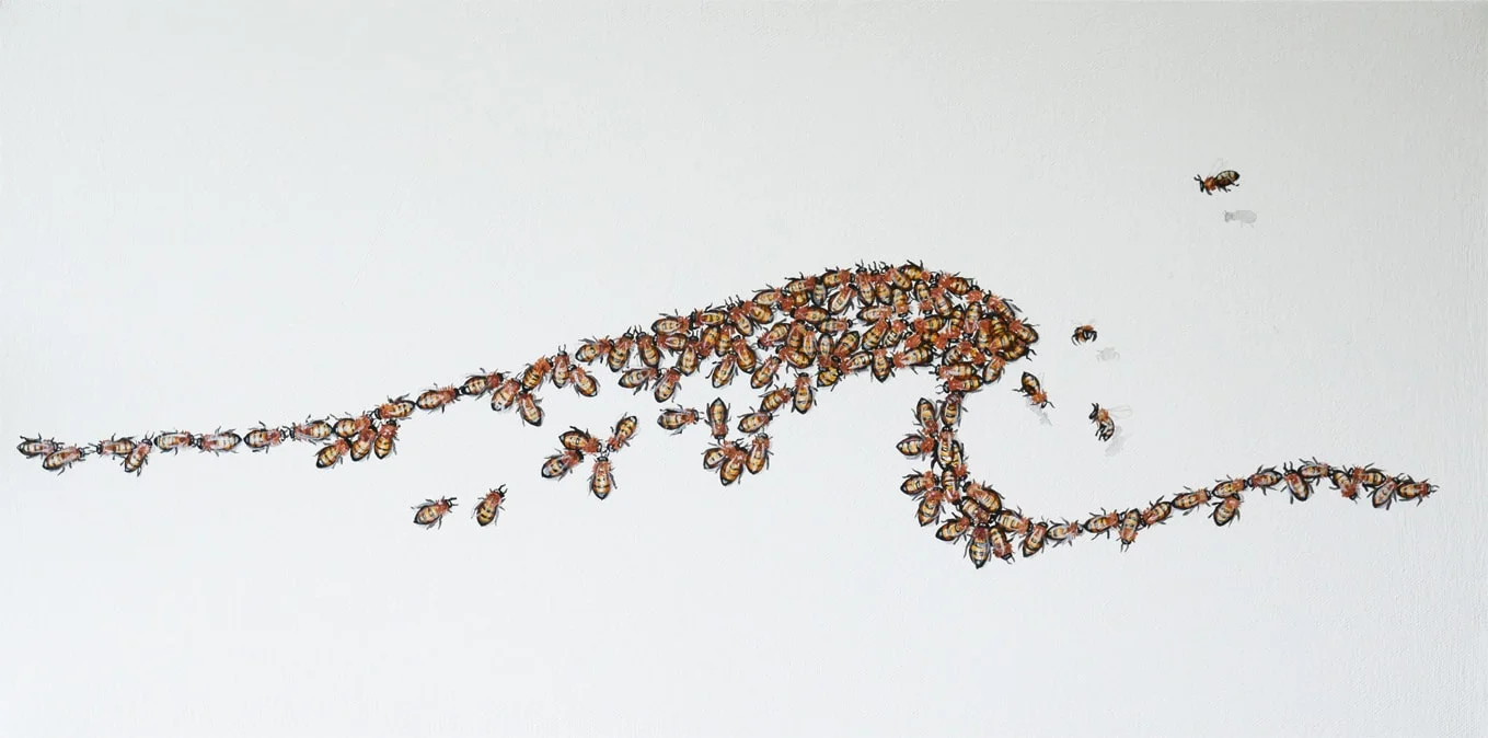 The design that evolved into the mural... Prints available in the Good of the Hive online Shop !