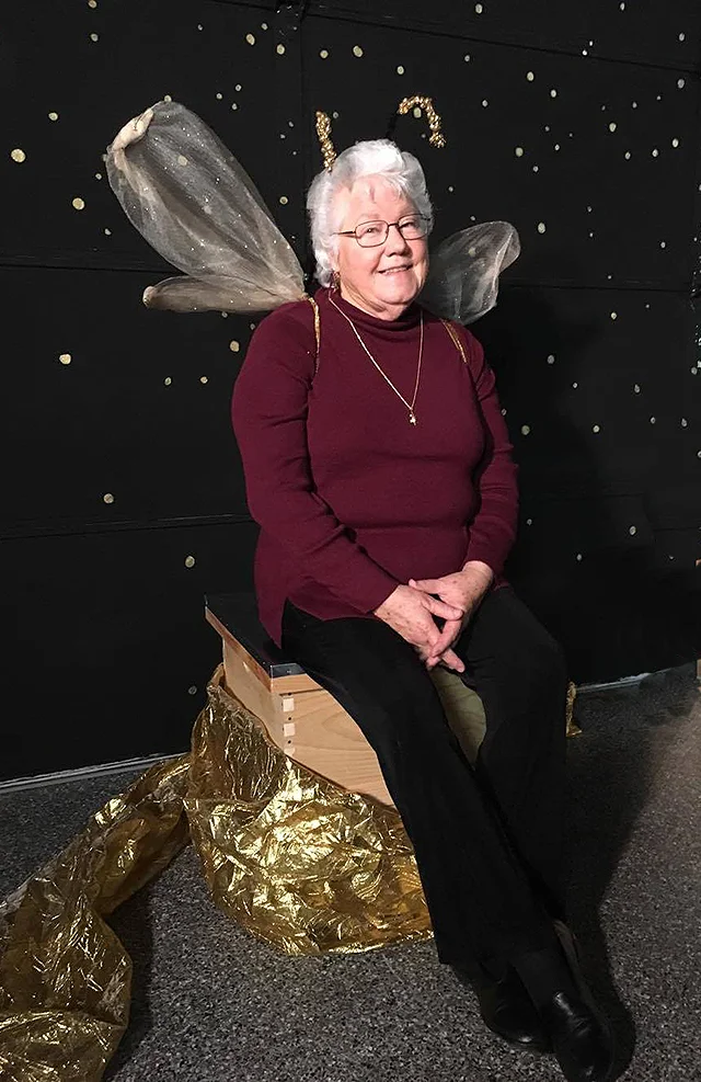 Lady Spirit Moon at our holiday party! She was not available for the original photo shoot, so Leonora Stefanile (a former student) put on the wings for BEe Healing Guild. 