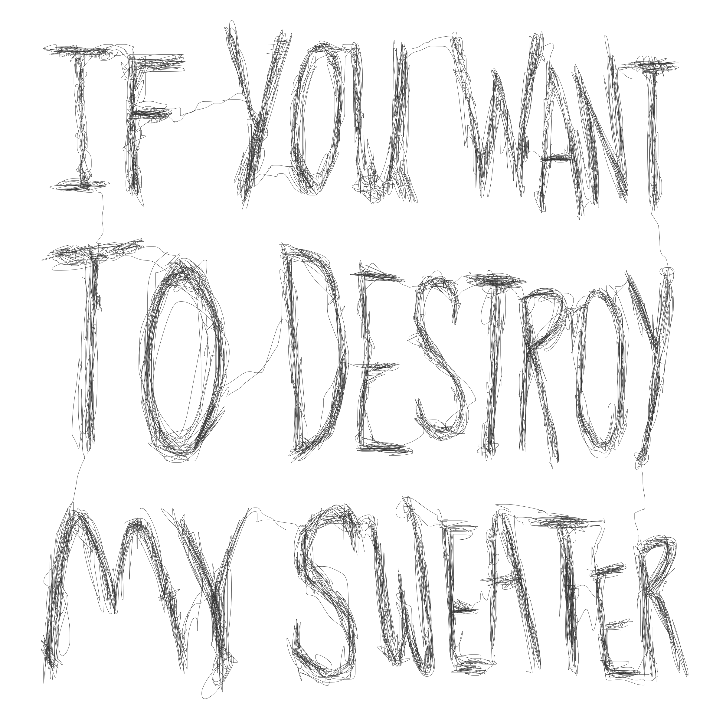 If You Want To Destroy My Sweater