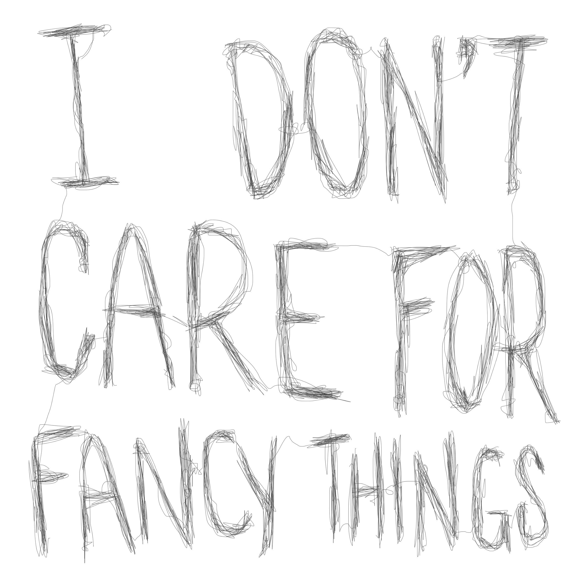 I Don't Care For Fancy Things