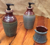 Soap Dispensers and Sponge Holder