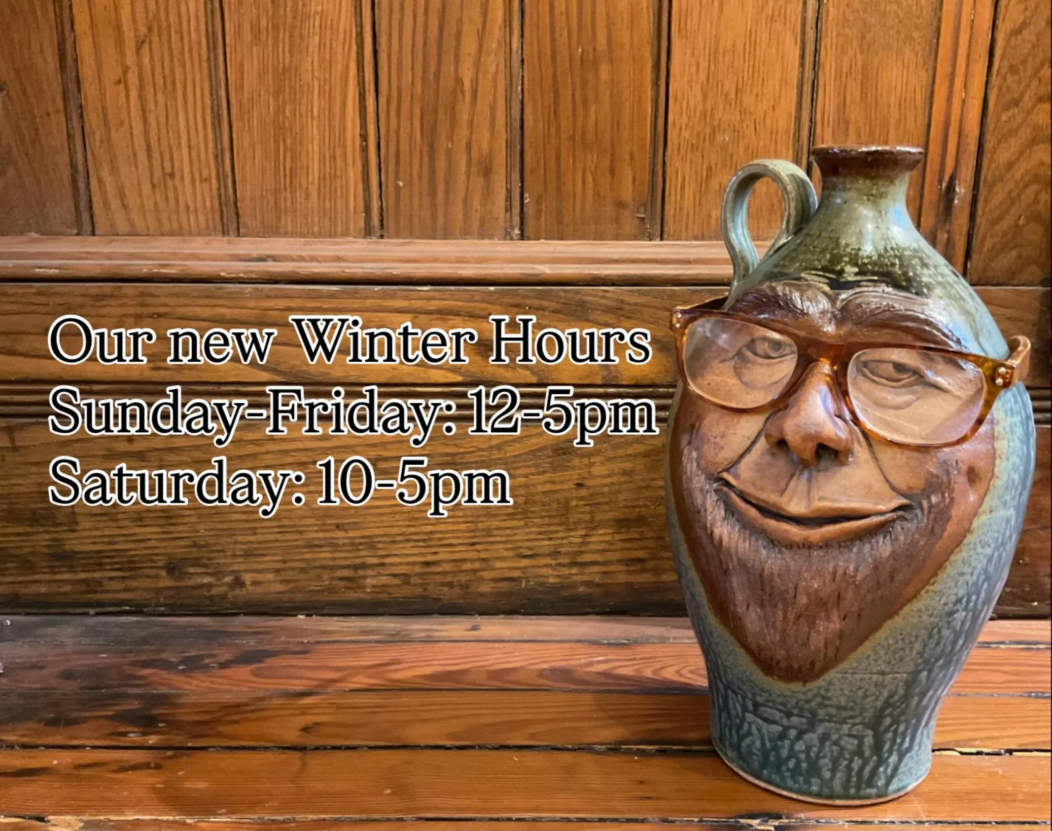 Starting January 11, we will be switching to our Winter Hours. We will still be open everyday! Hope to see you soon!
