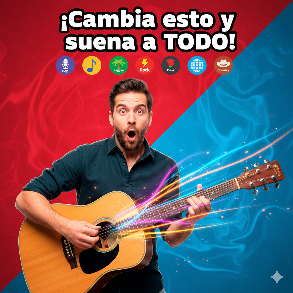 Cómo hacer que tu guitarra suene a cualquier estilo sin saber teoría musical