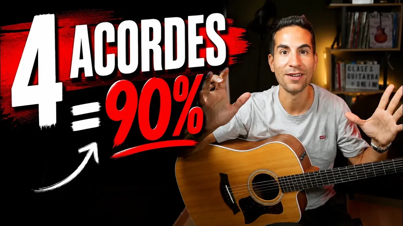 Los 4 acordes con los que está escrita casi toda la música (y cómo usarlos en tu guitarra)