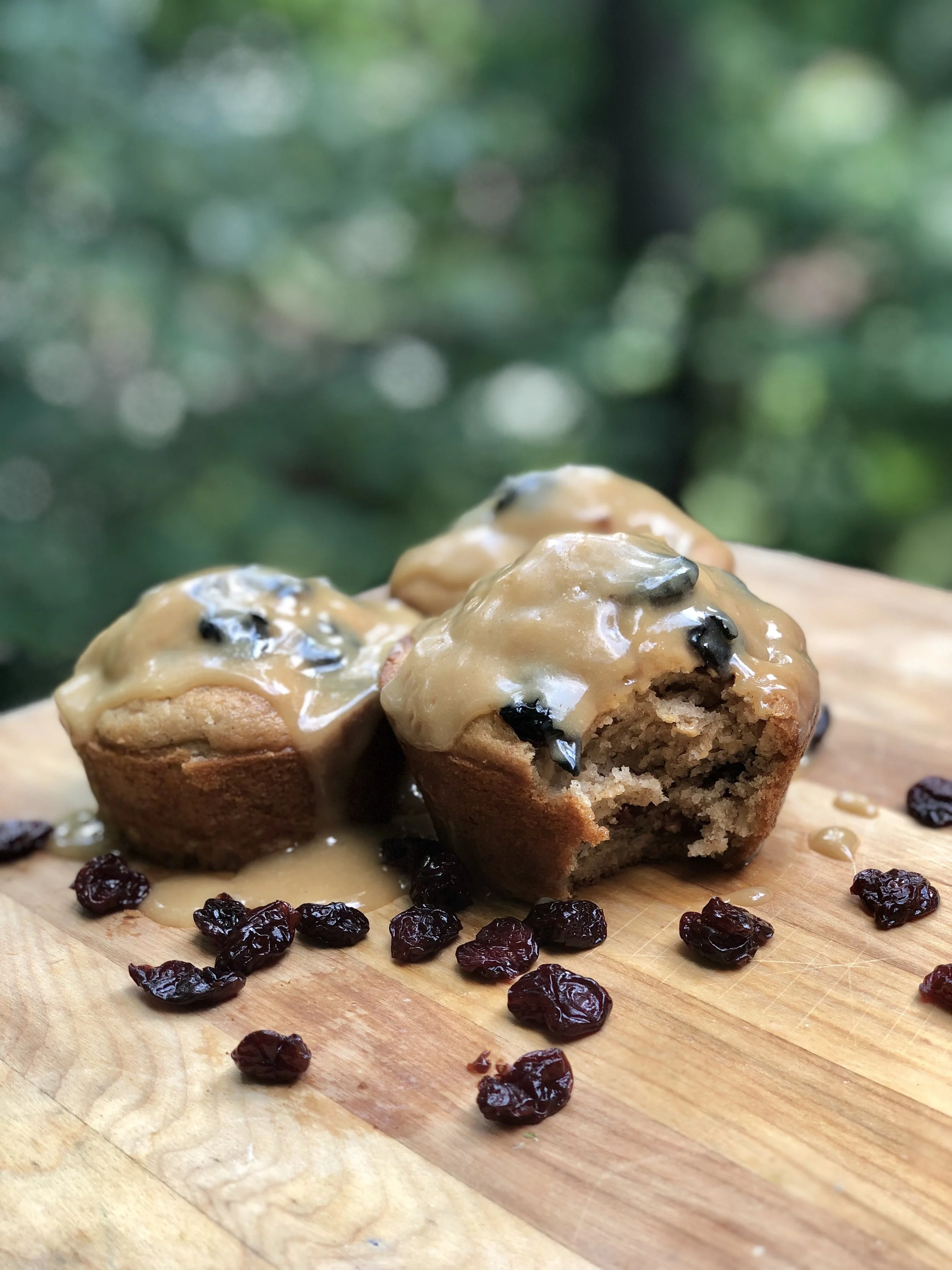Cranberry Cinnamon Apple Tahini Muffins