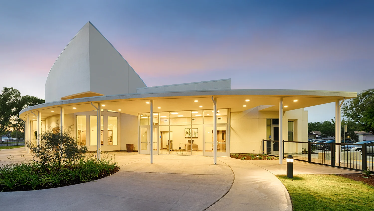 Courtyard Entrance at Night