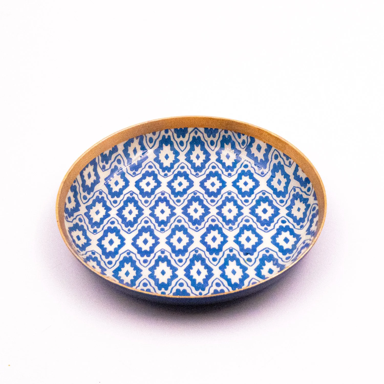 Small Enamel Circular Trinket Tray