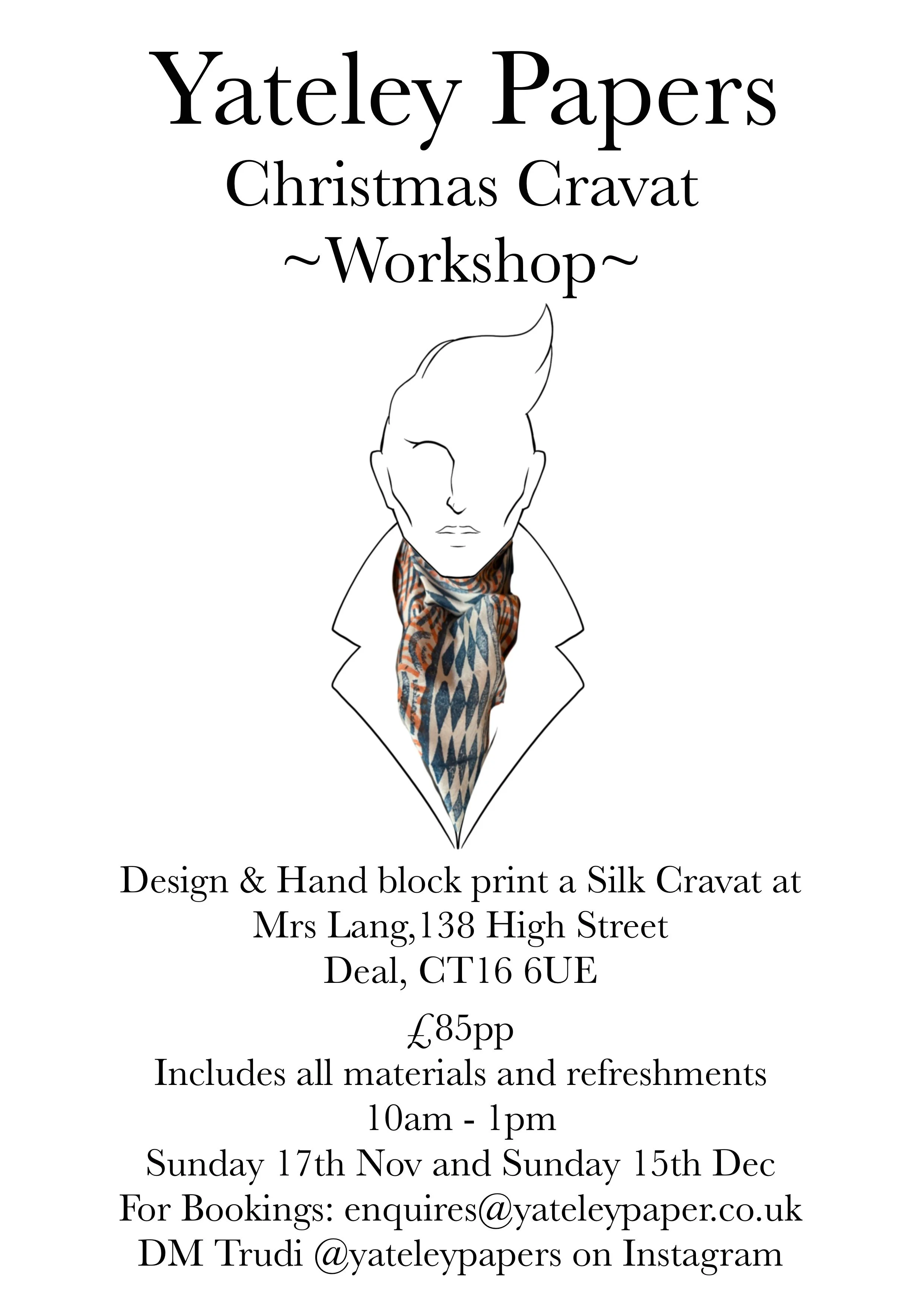 Christmas Cravat Workshop