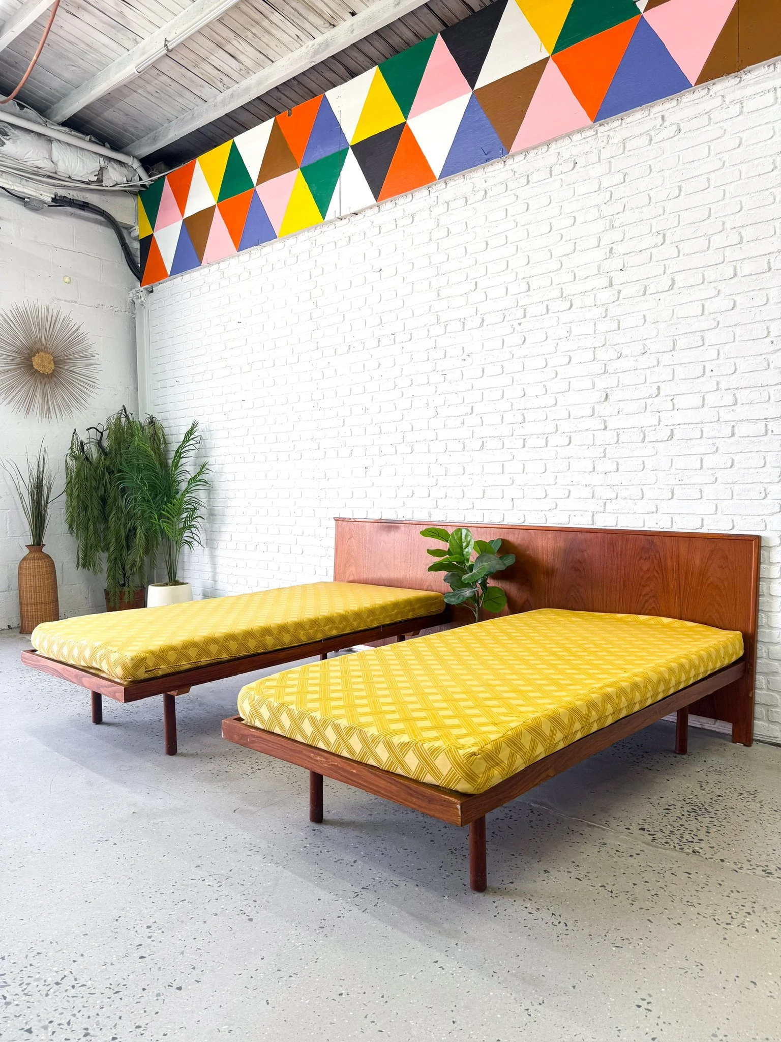 Twin Beds and Teak Headboard17.JPG